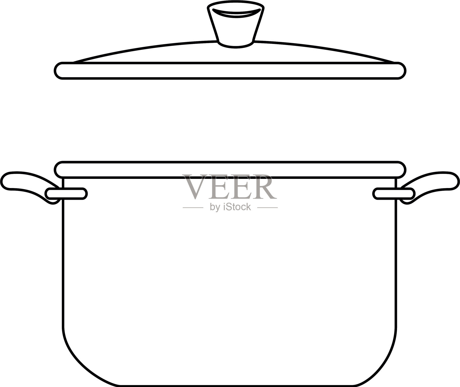 厨房锅孤立图标设计元素图片