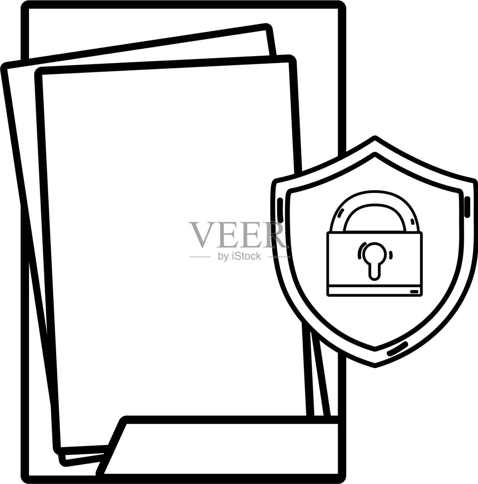 隔离式安全系统设计图标素材