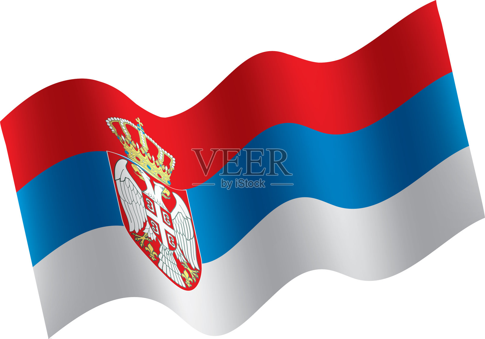 塞尔维亚国旗设计元素图片