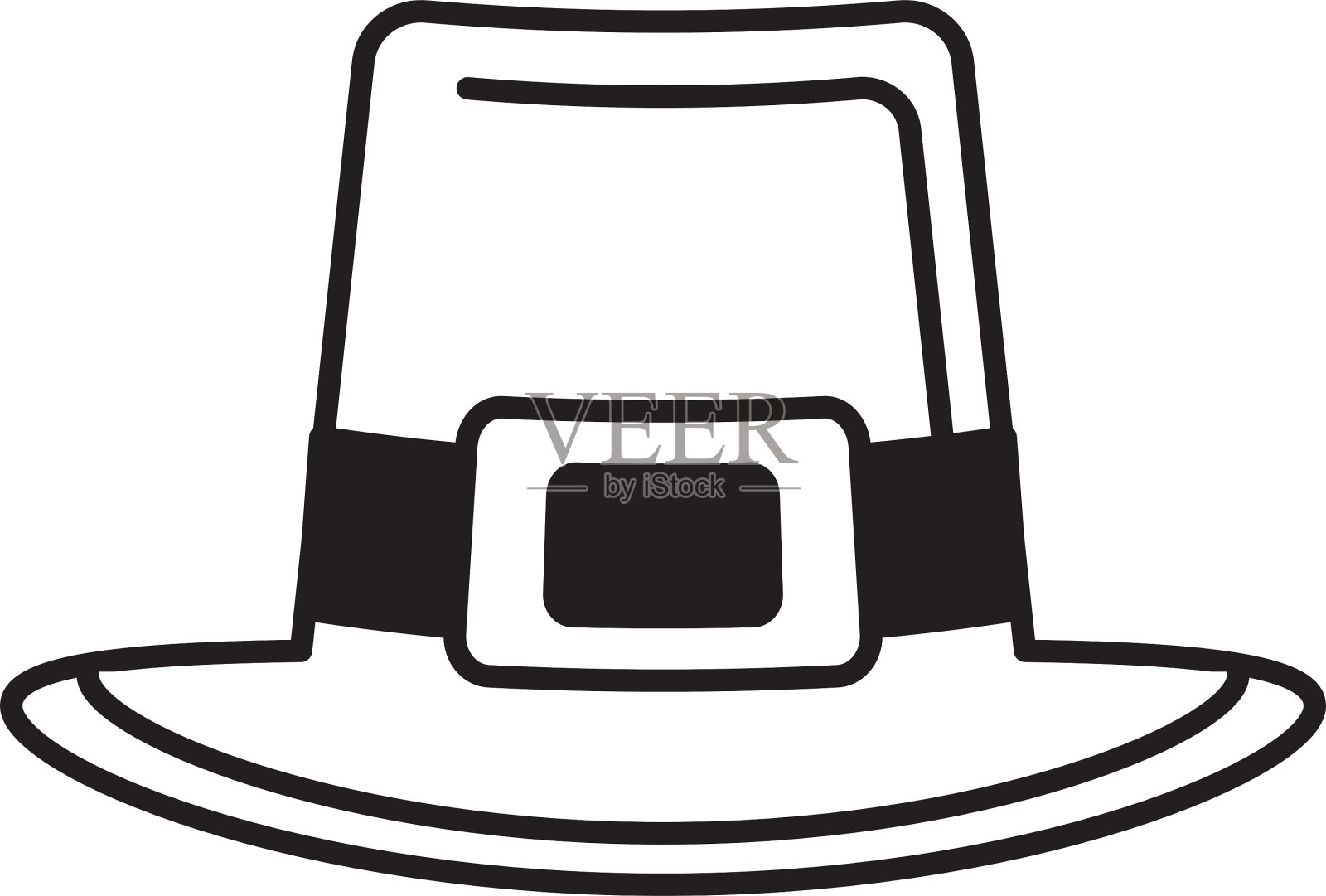 女巫帽象征感恩节设计元素图片