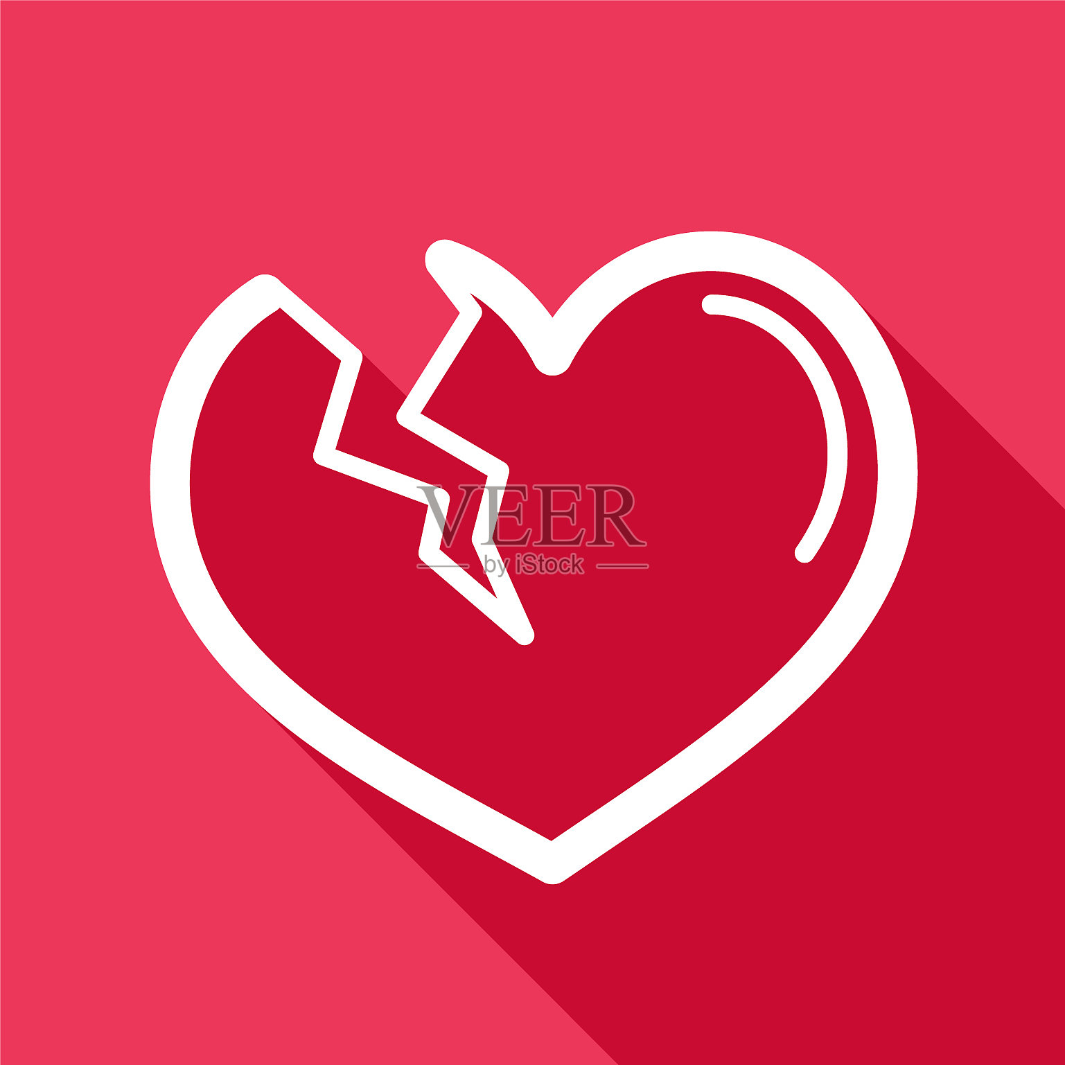 破碎的心的图标设计元素图片