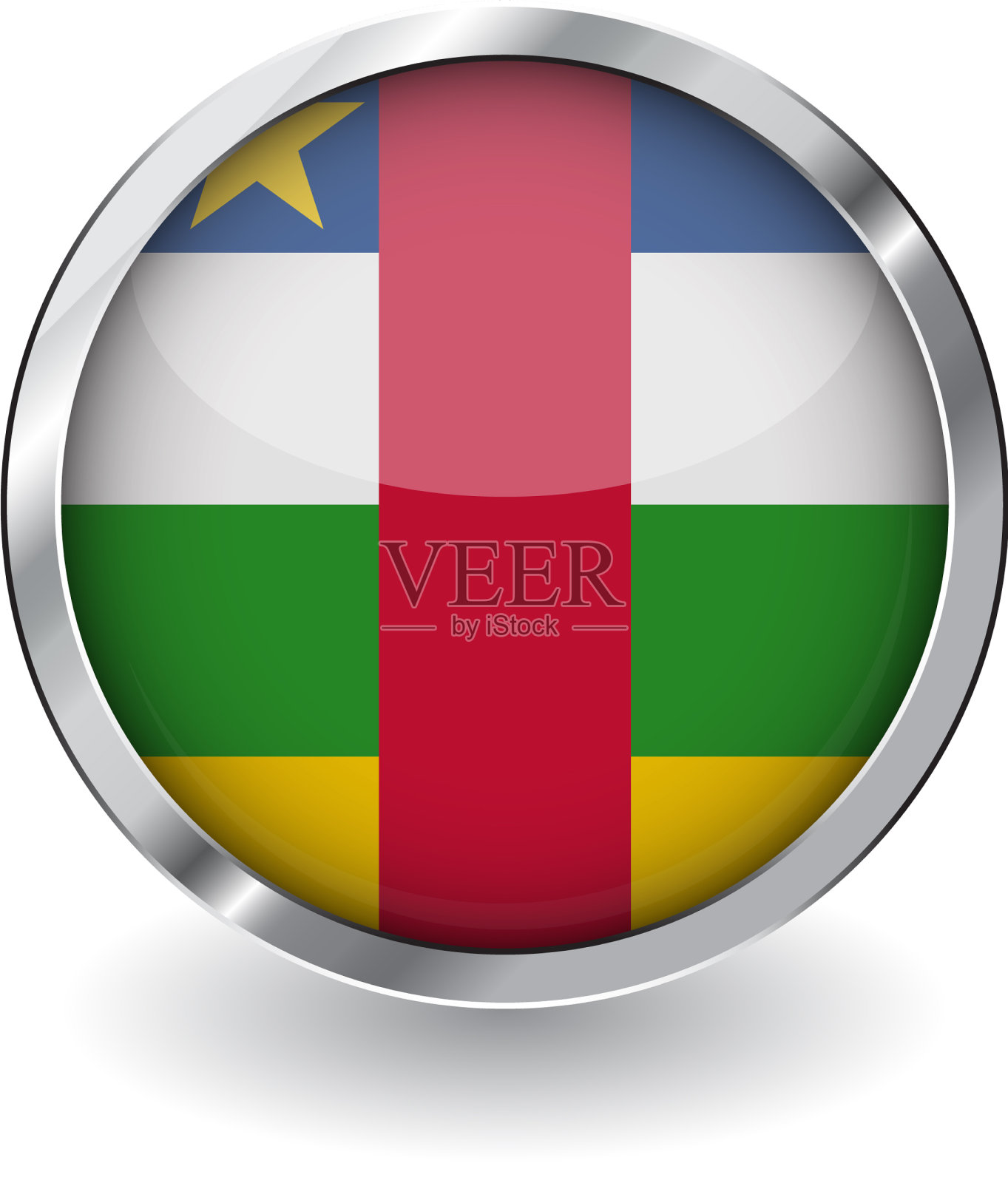 中非共和国国旗上的钮扣设计元素图片