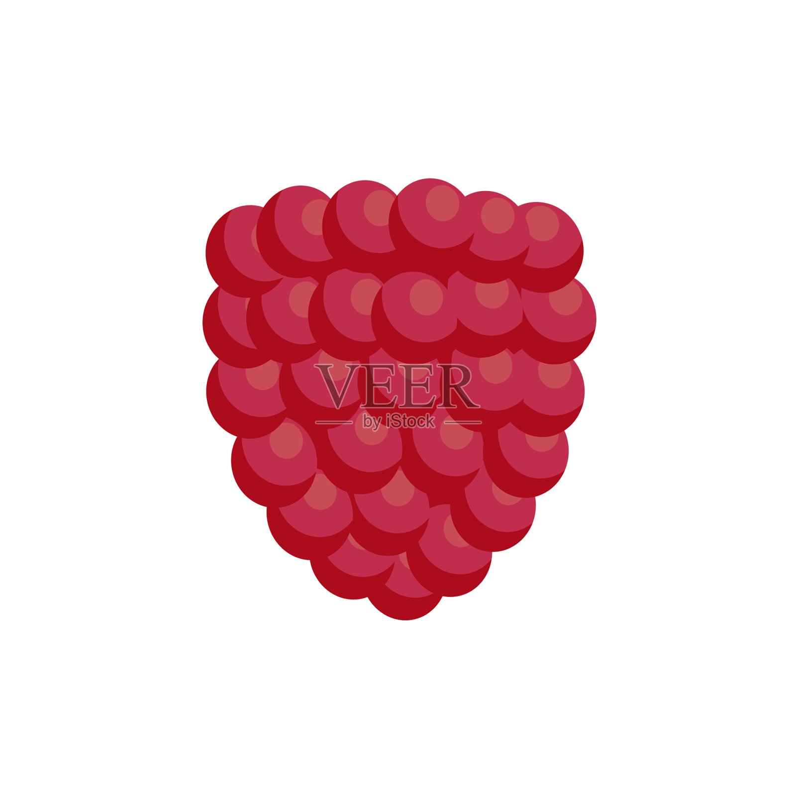 成熟软覆盆子作为健康的排毒成分设计元素图片