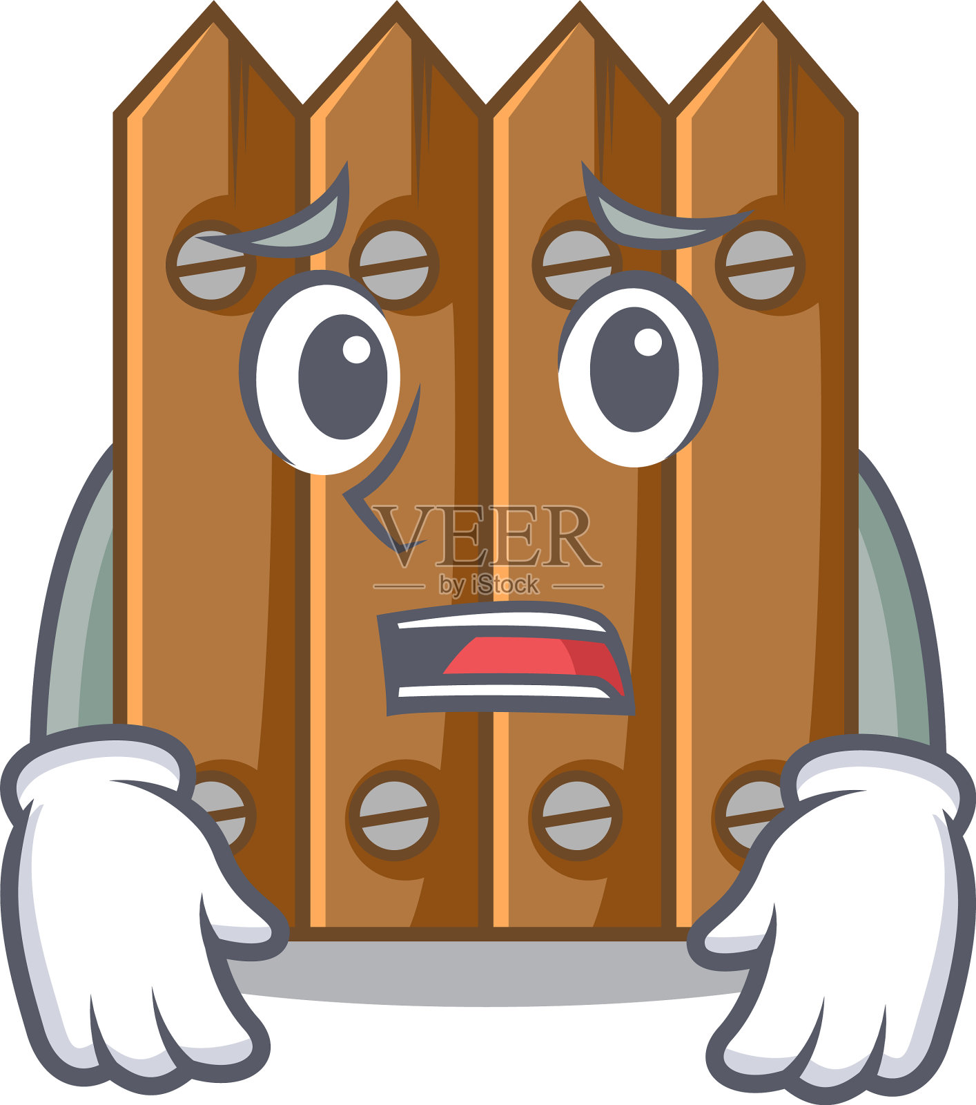 怕卡通木栅栏过了草坪设计元素图片