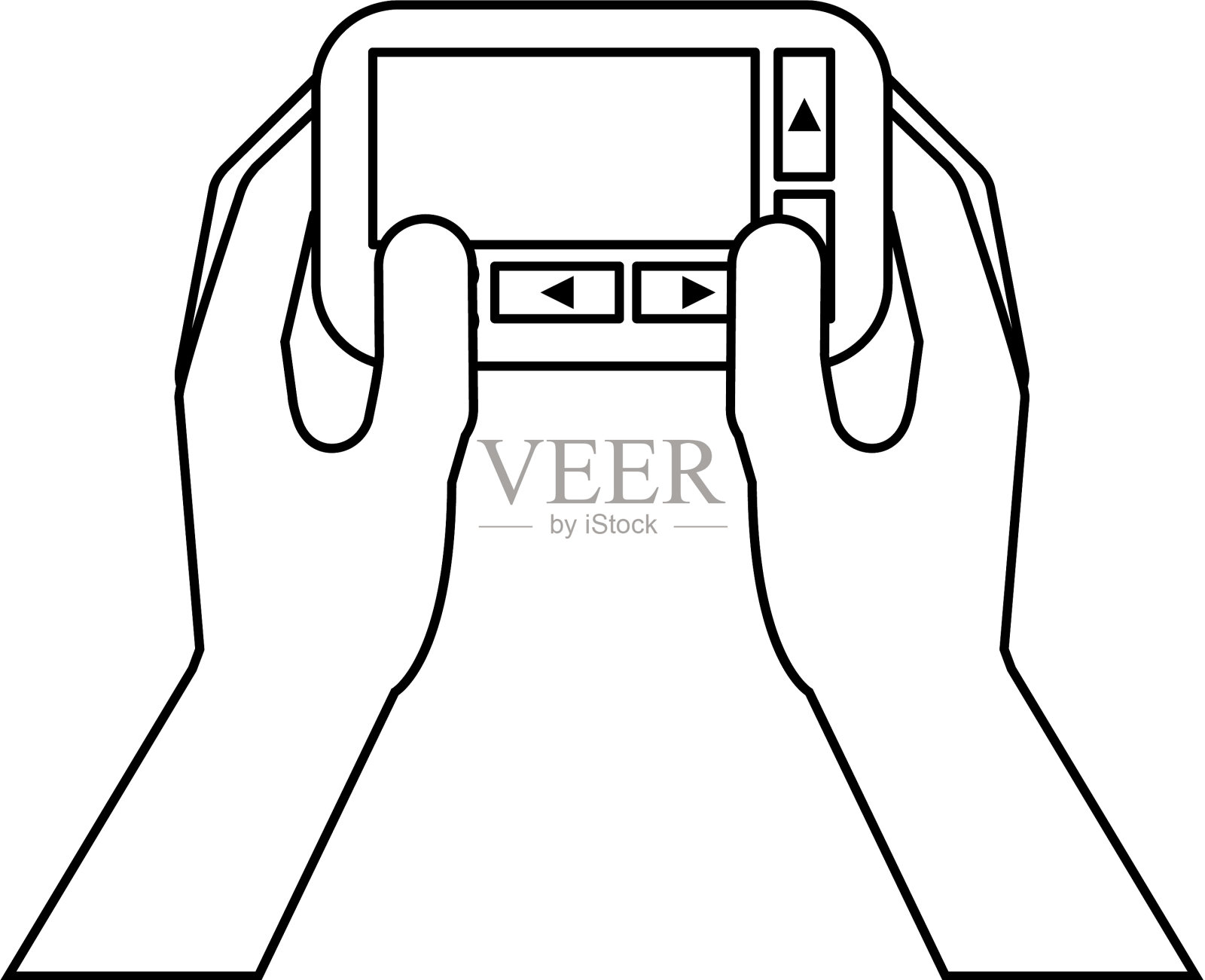 手持寻呼机数字按钮设计元素图片