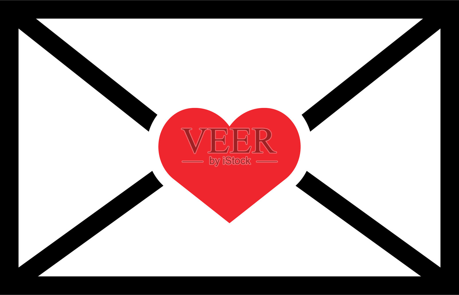 情书图标设计模板孤立图标素材