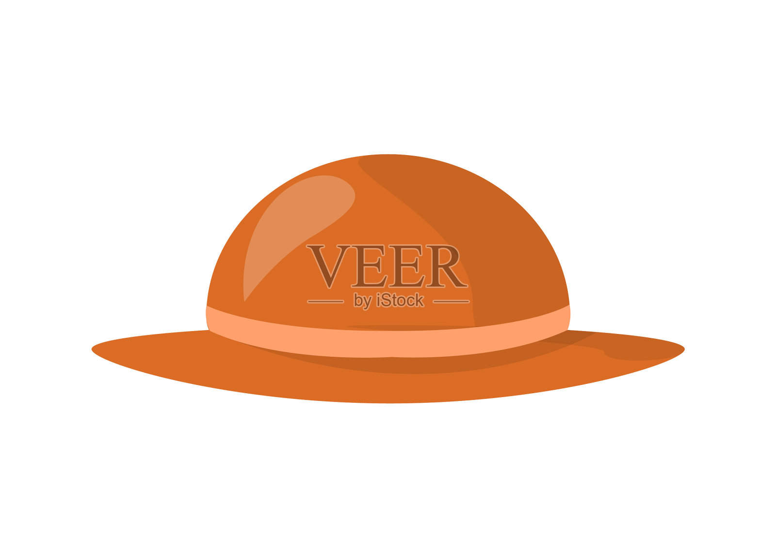 时尚的女性夏季帽子光滑的棕色织物设计元素图片