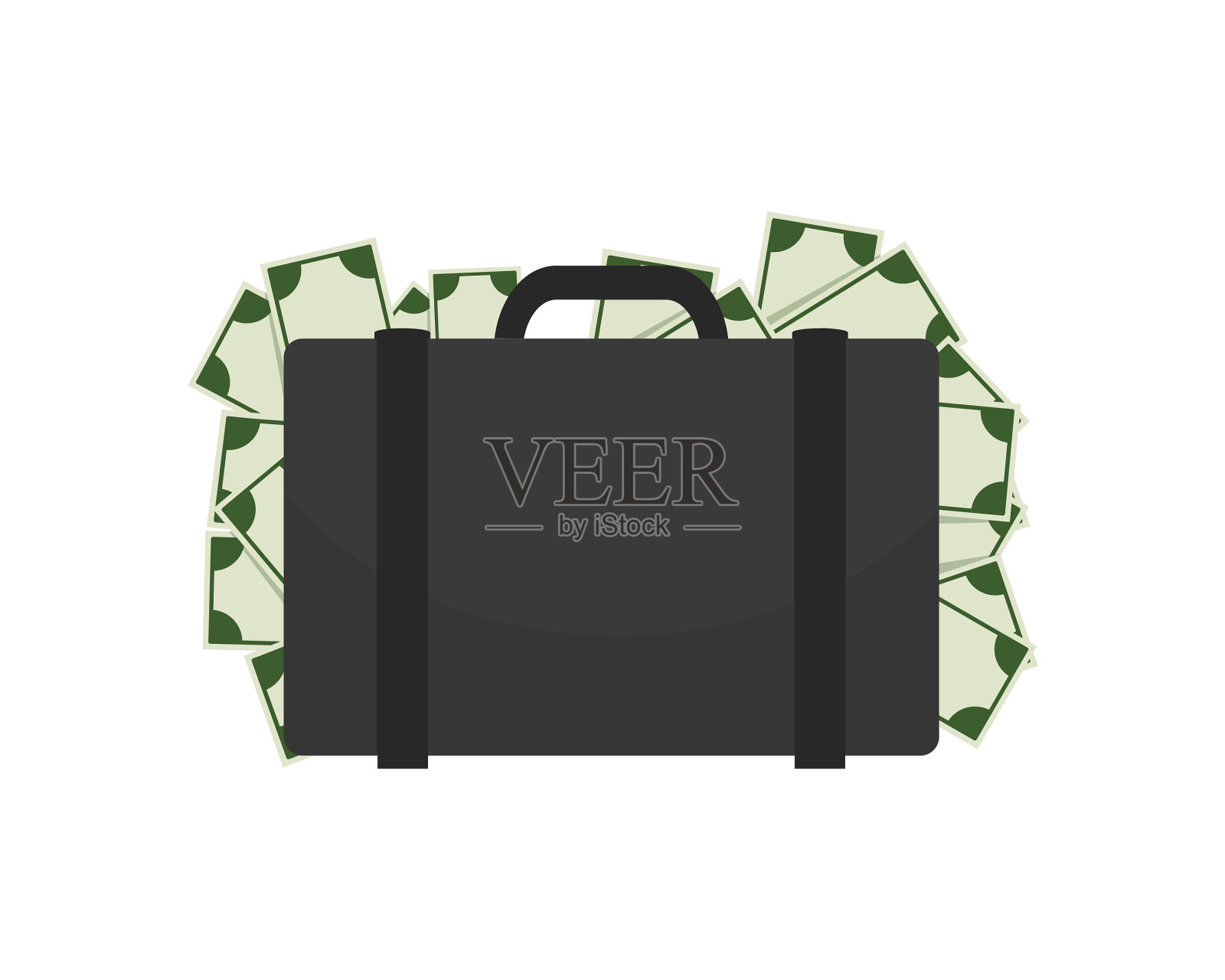 公文包里装满了钱图标素材