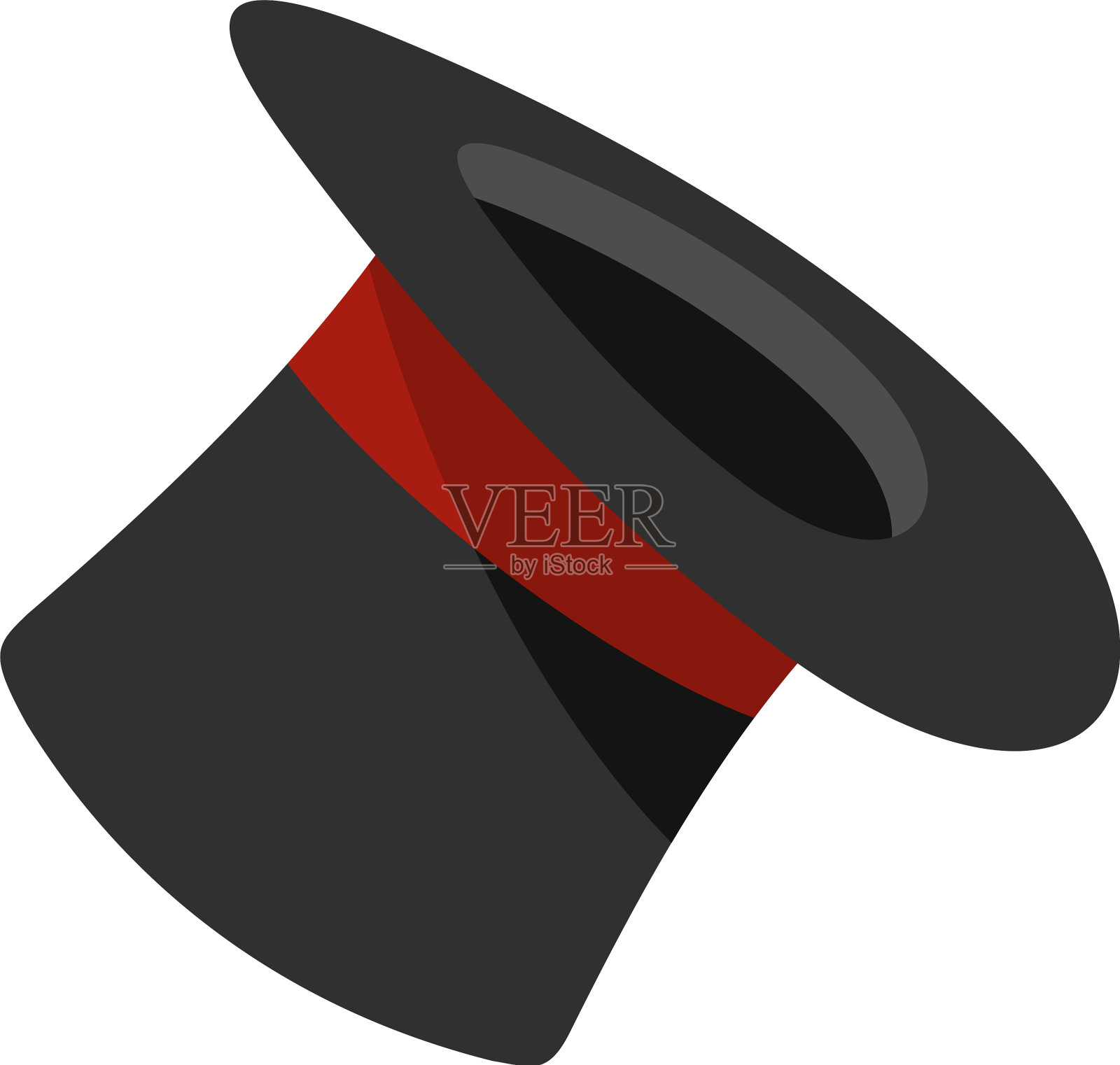 倒置的帽子图标卡通风格设计元素图片