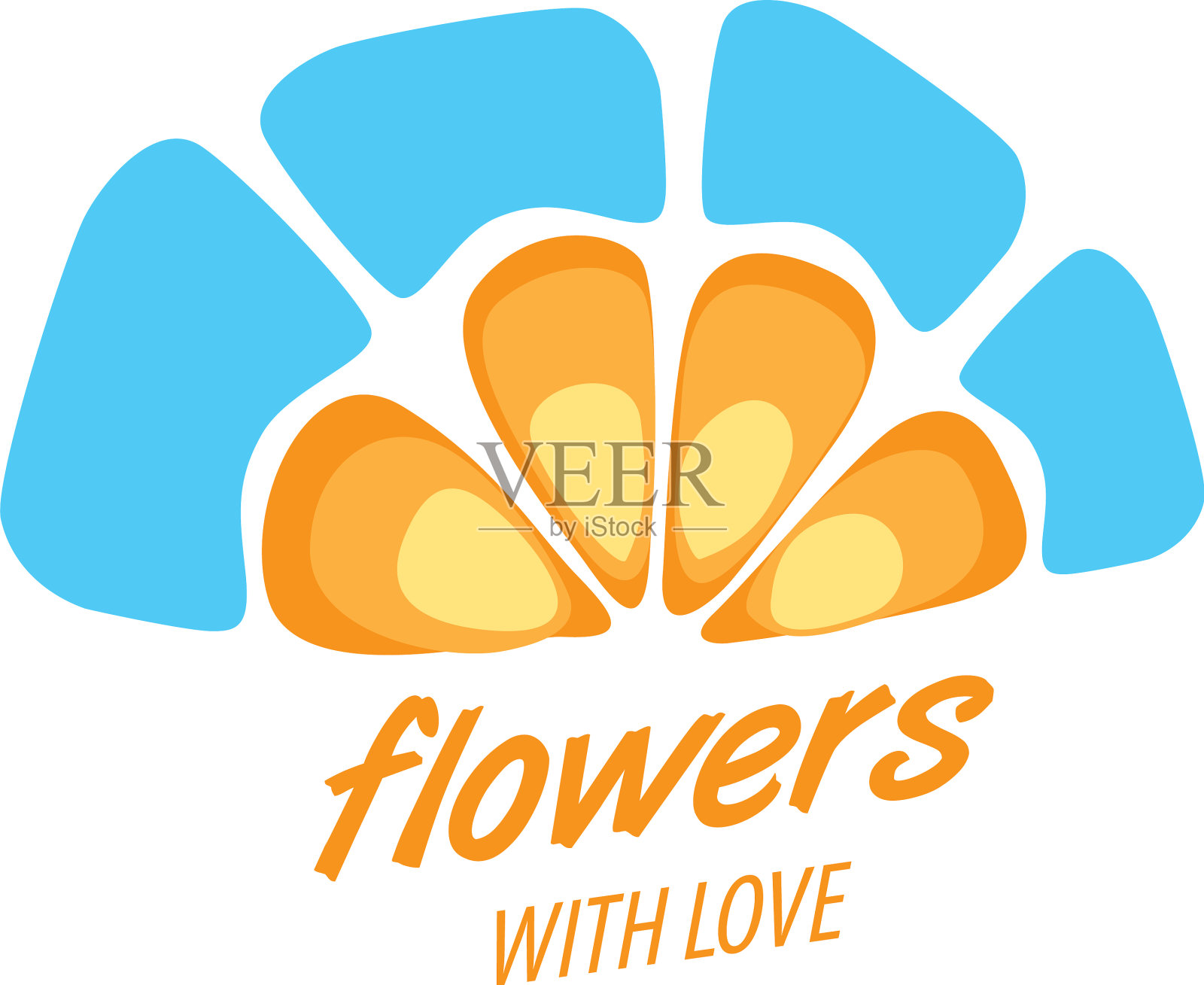 花的标志设计元素图片