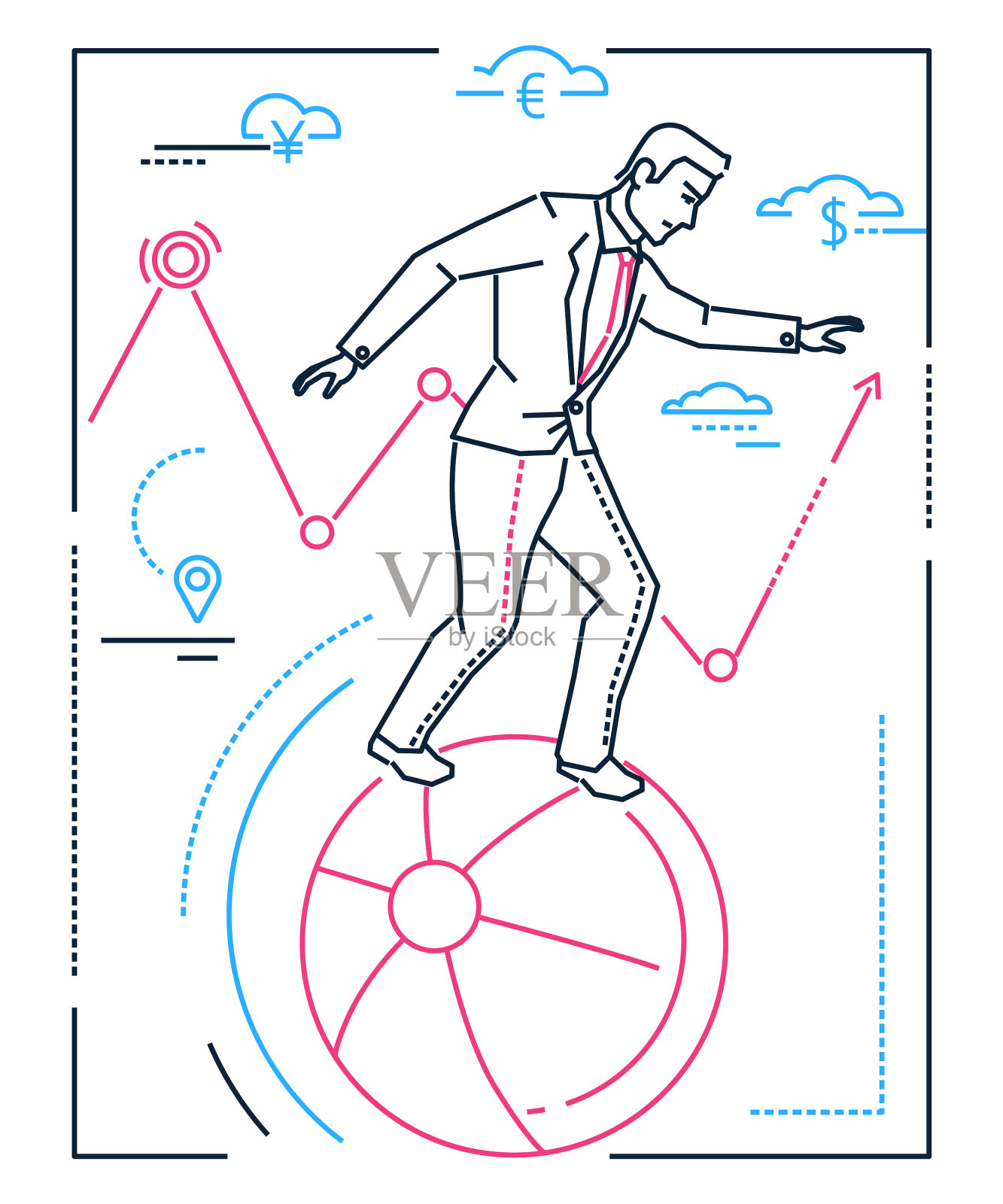 商人与平衡的球线设计设计元素图片