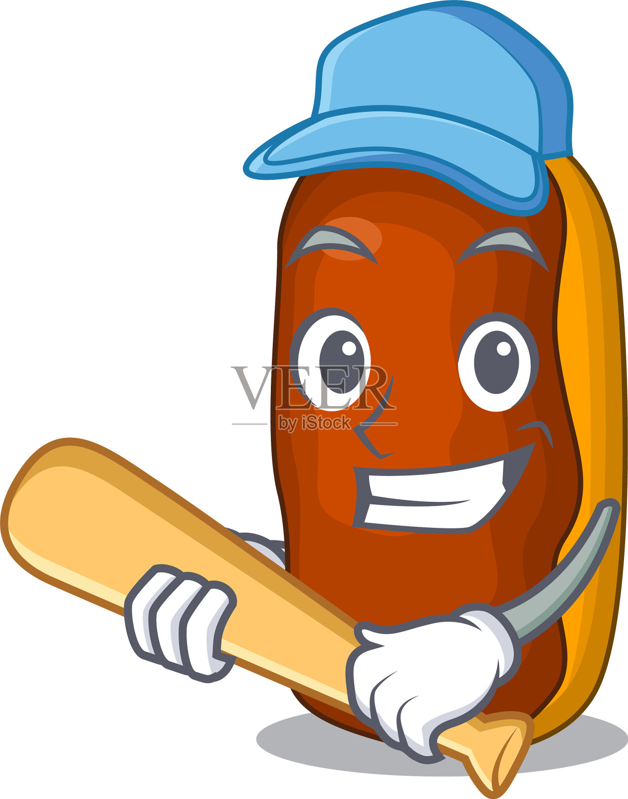 打棒球的角色被泡芙饼隔绝了设计元素图片