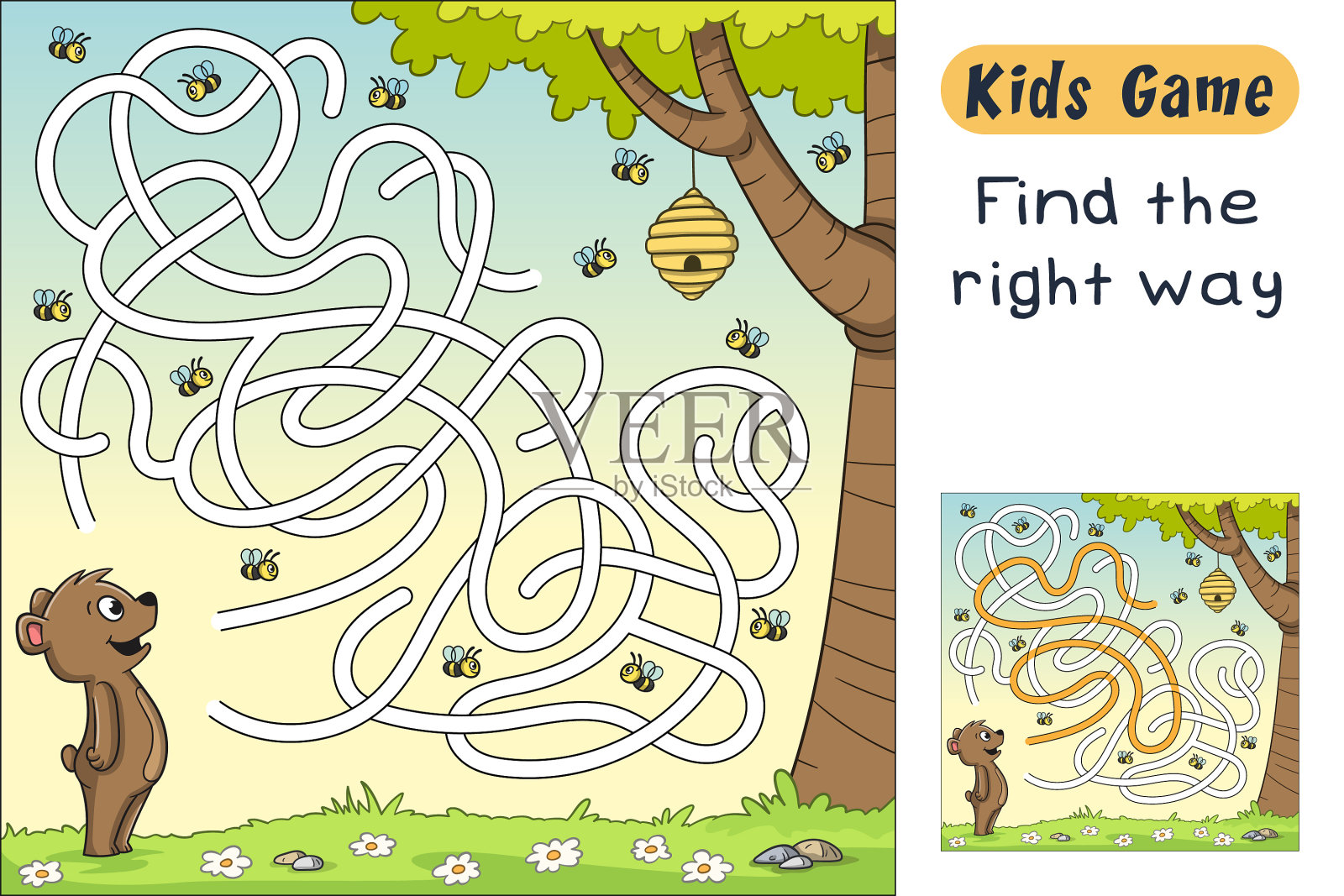 游戏对孩子插画图片素材