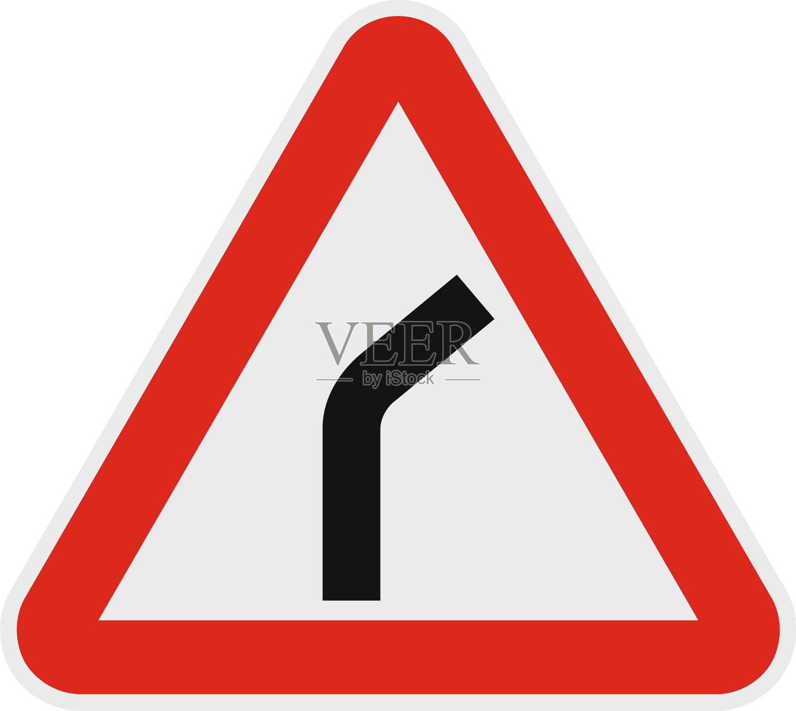 左转弯图标平坦样式设计元素图片