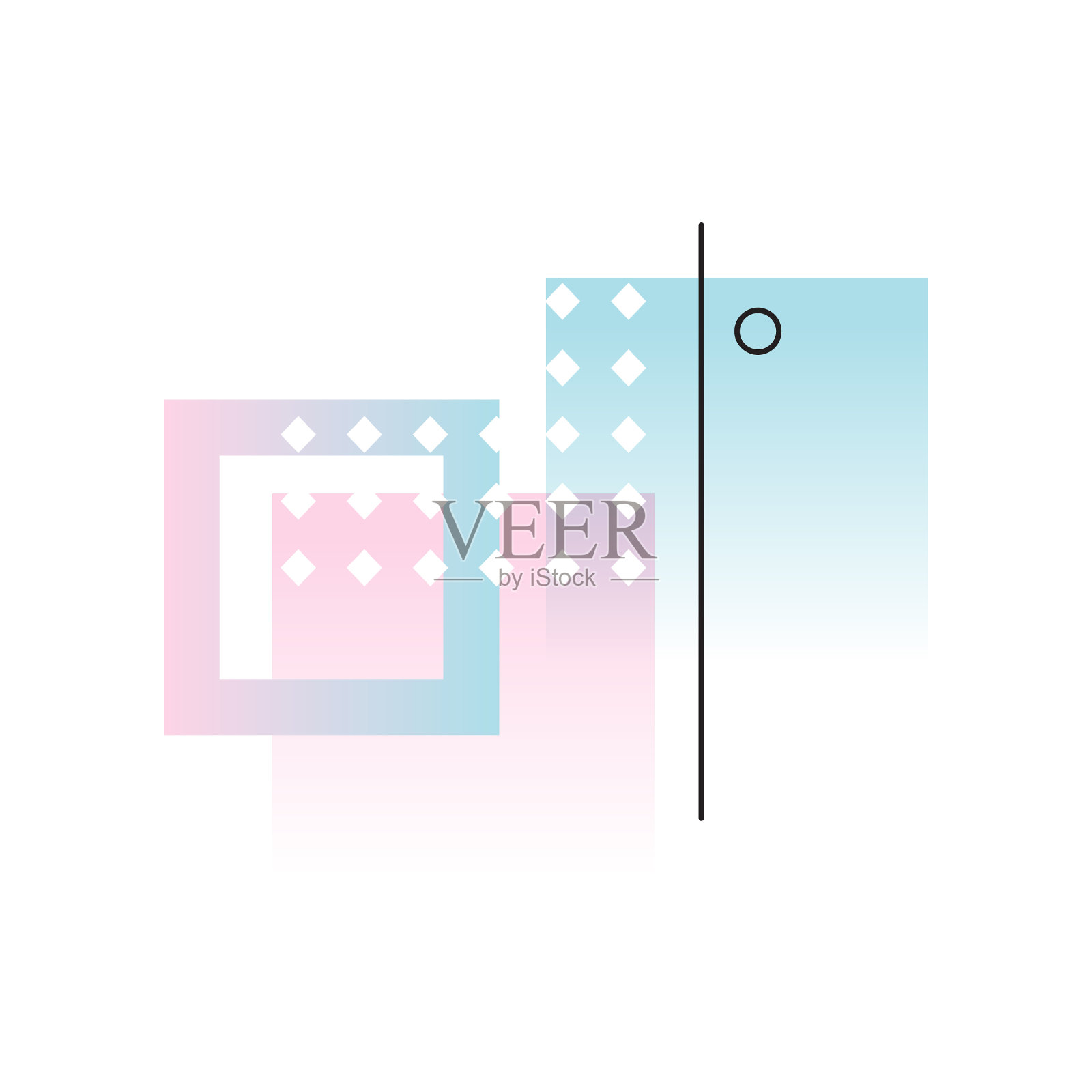 时尚的梯度几何形式多彩的抽象设计元素图片