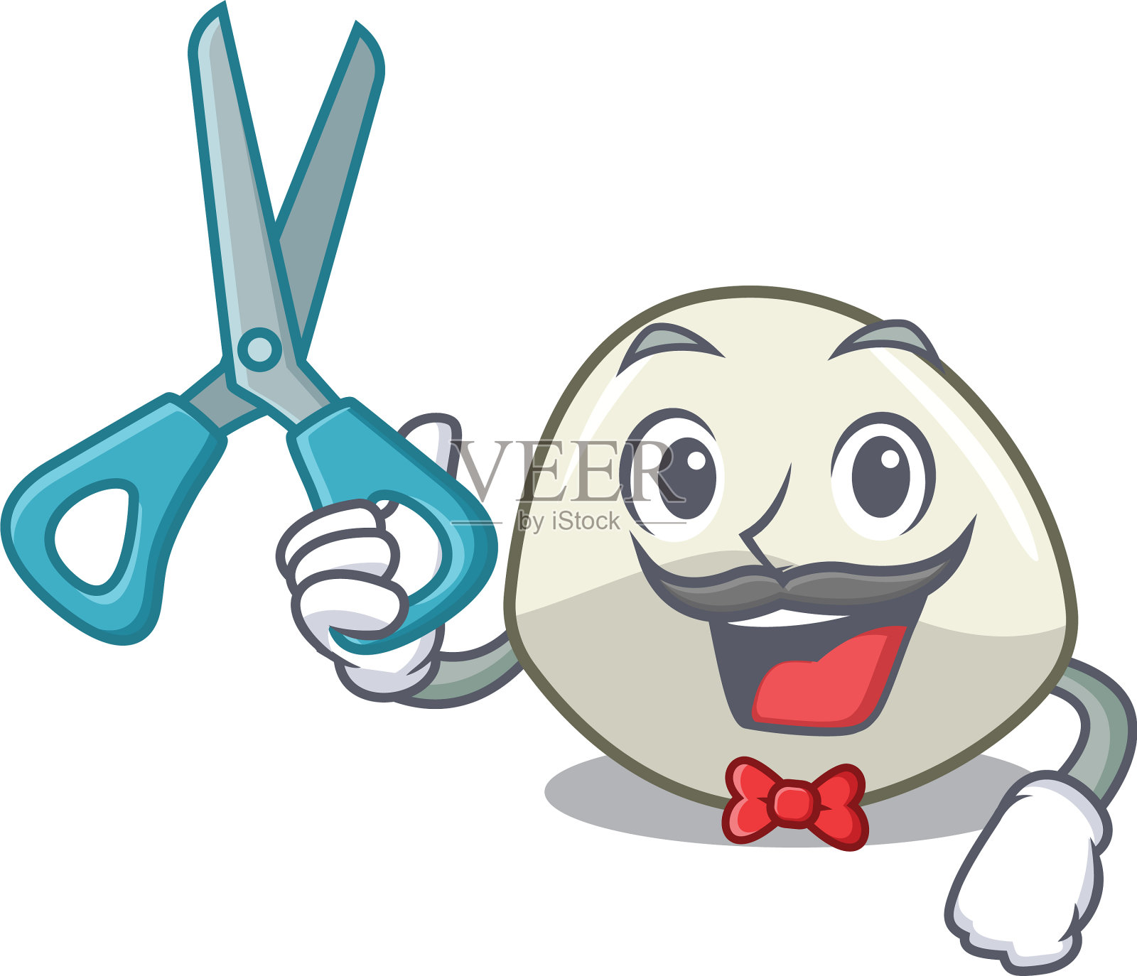 理发师卡通人物自制有机设计元素图片