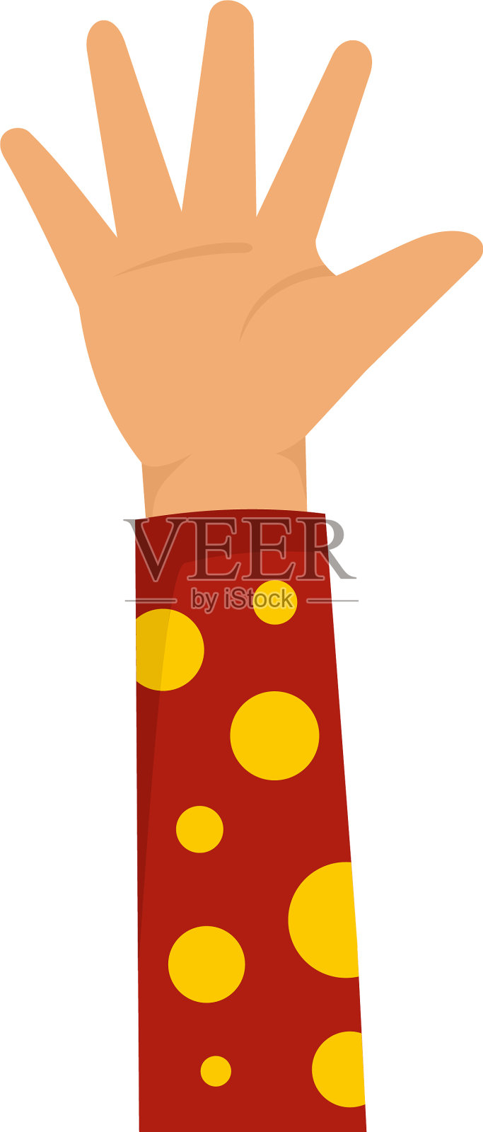 儿童手图标平面风格设计元素图片