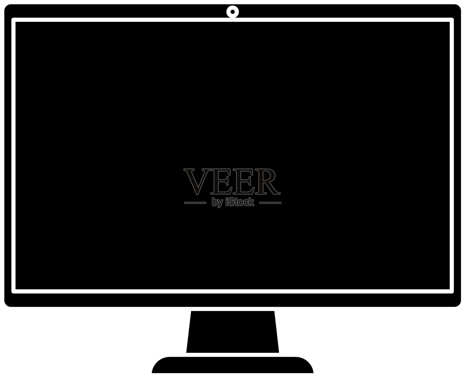 剪影电脑桌面设备隔离设计元素图片