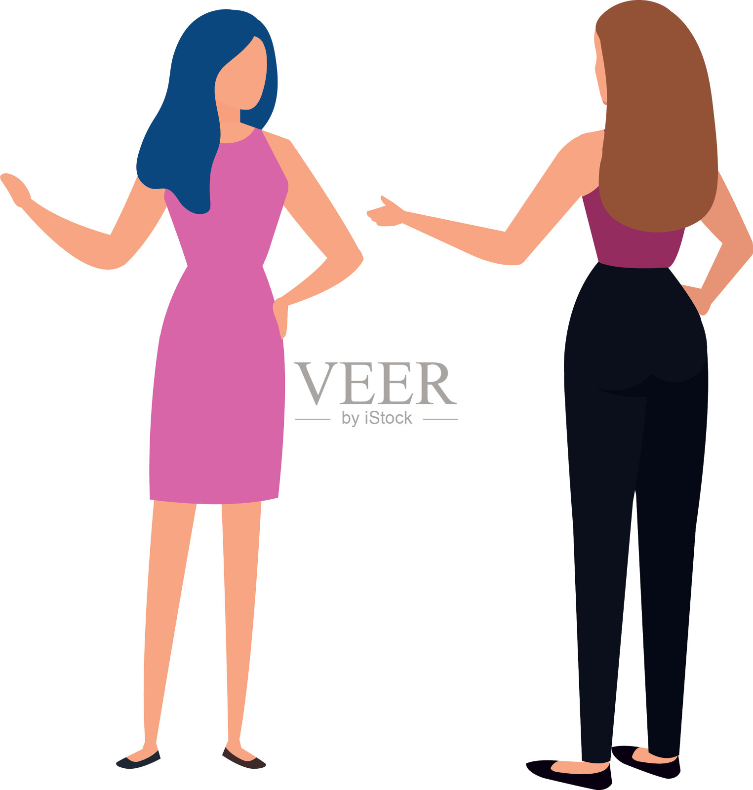 商务女性优雅的化身人物设计元素图片