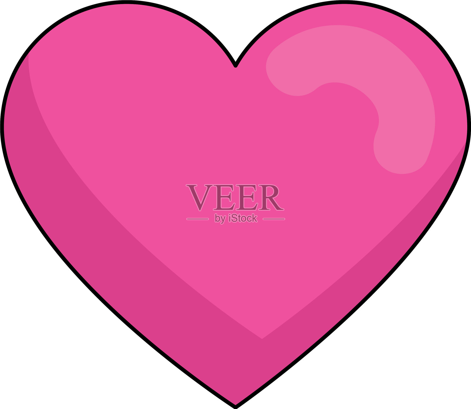 可爱的心爱孤立的图标设计元素图片