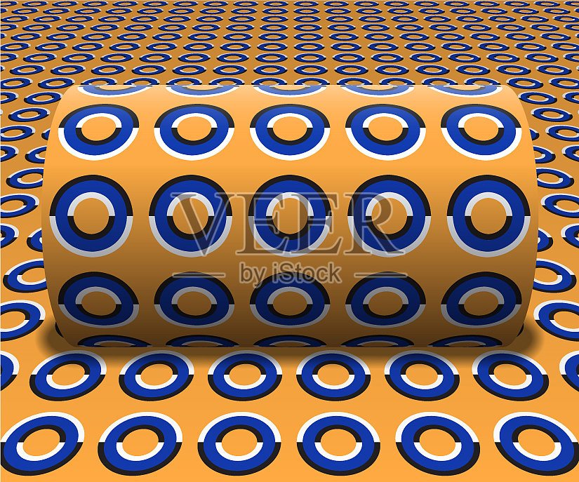 圆柱沿斜面滚动插画图片素材