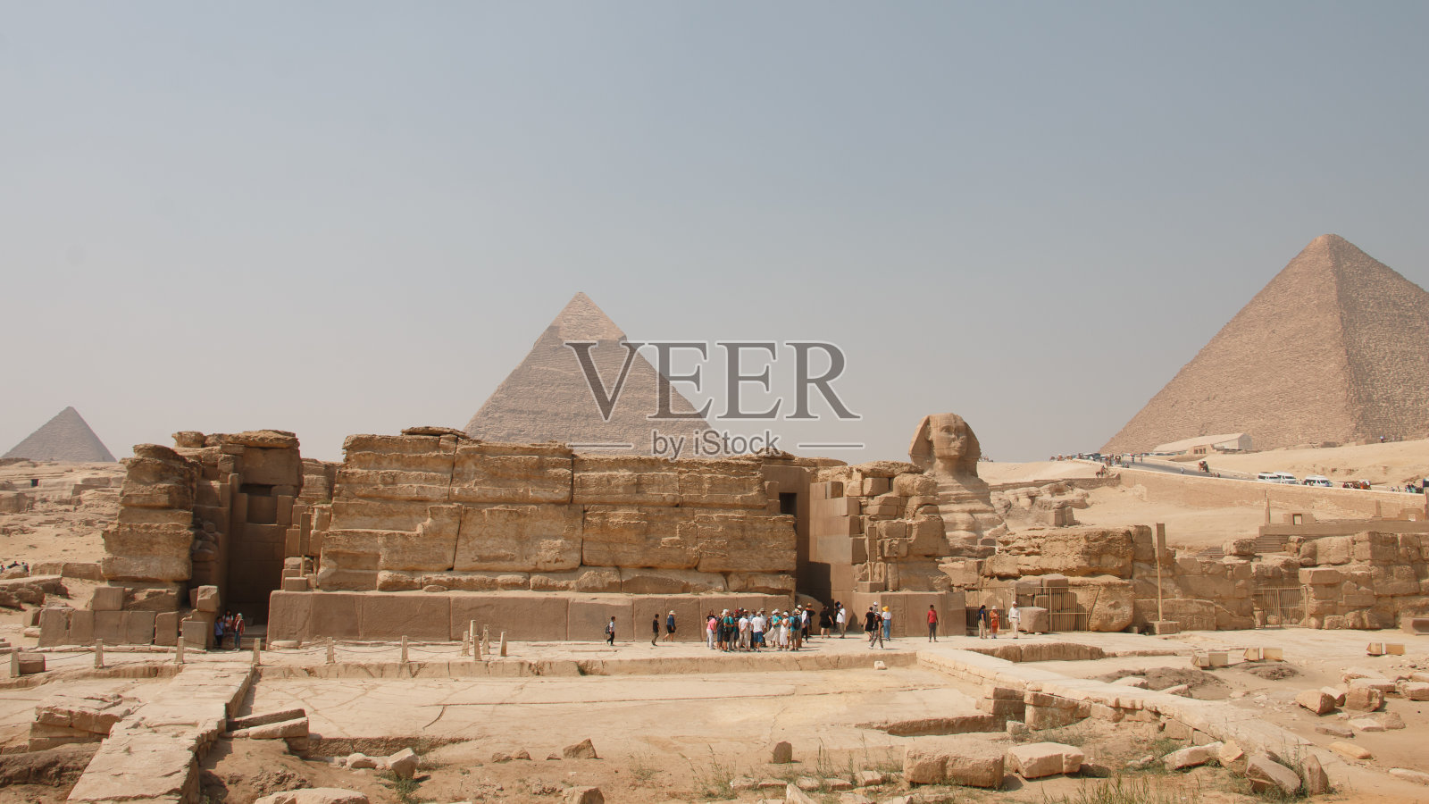 吉萨金字塔和狮身人面像照片摄影图片