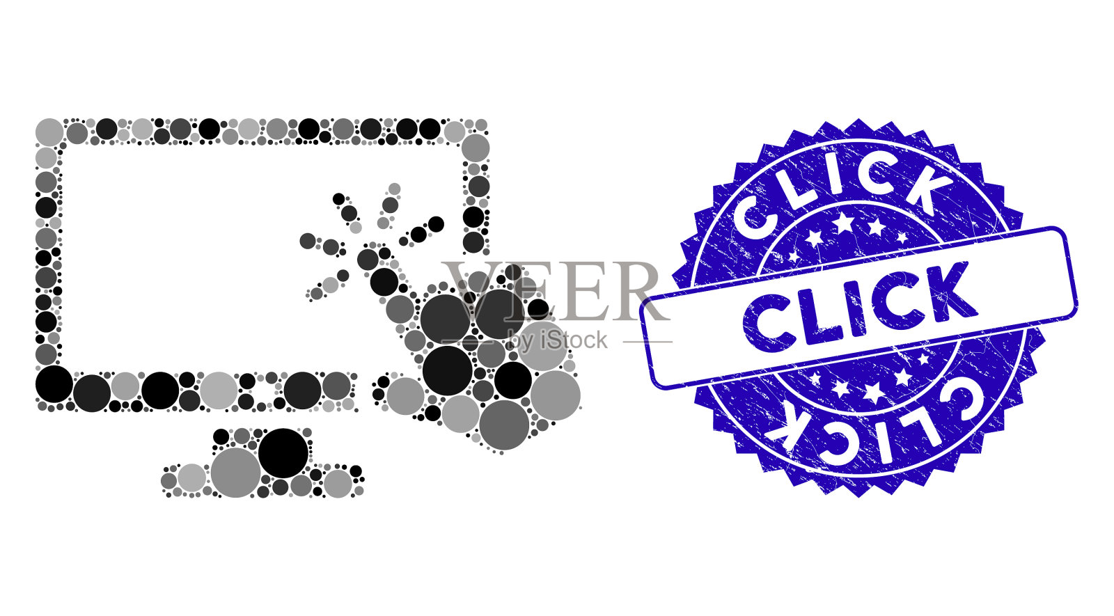 用纹理点击拼贴屏幕图标插画图片素材