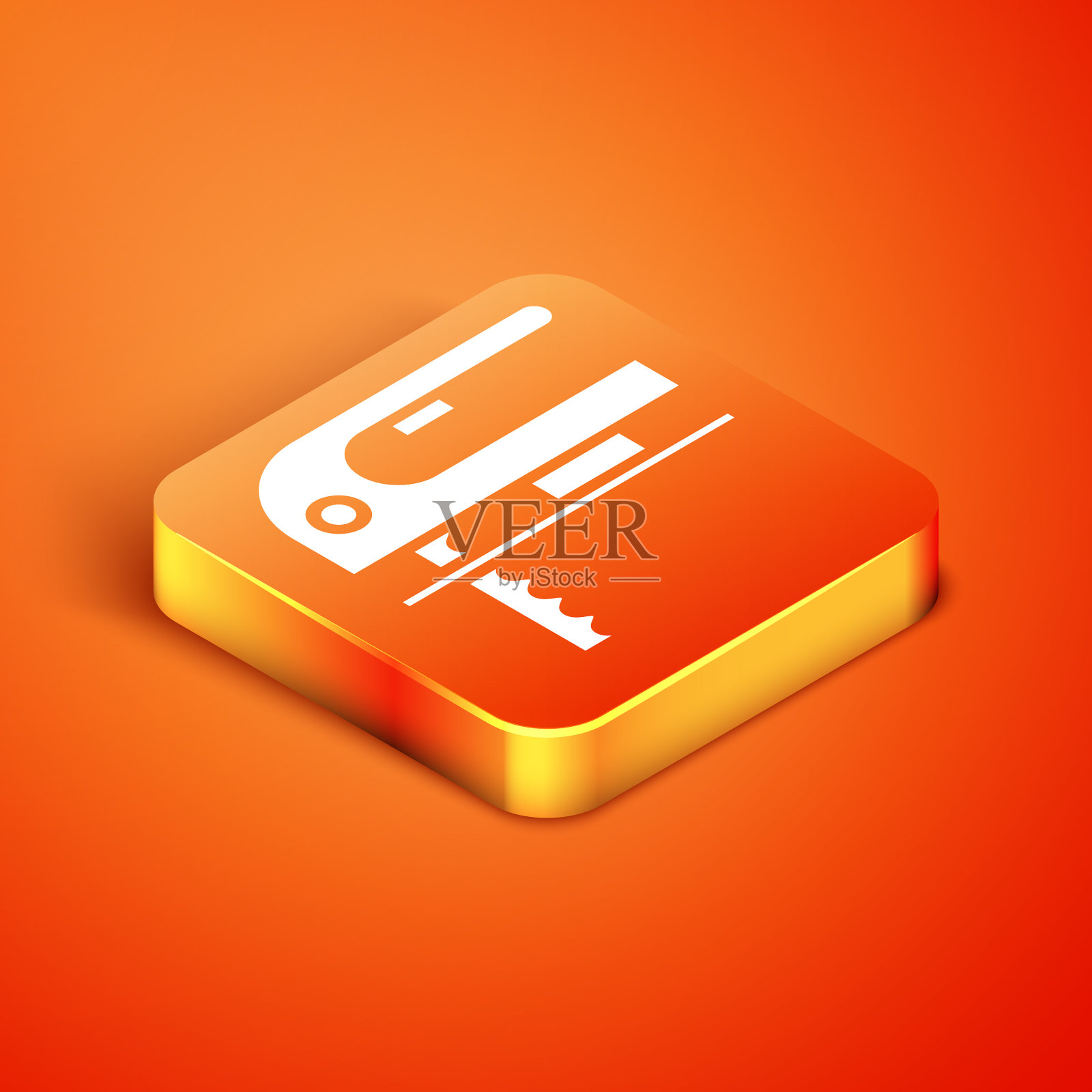 等距电拼图与钢锋利的刀片图标素材