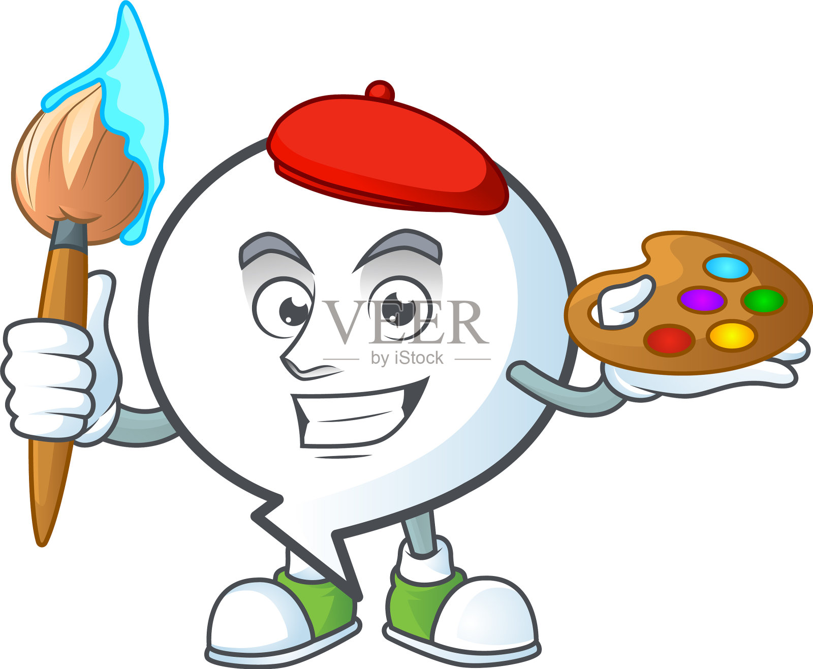 画家卡通圆圈的文本气泡设计元素图片