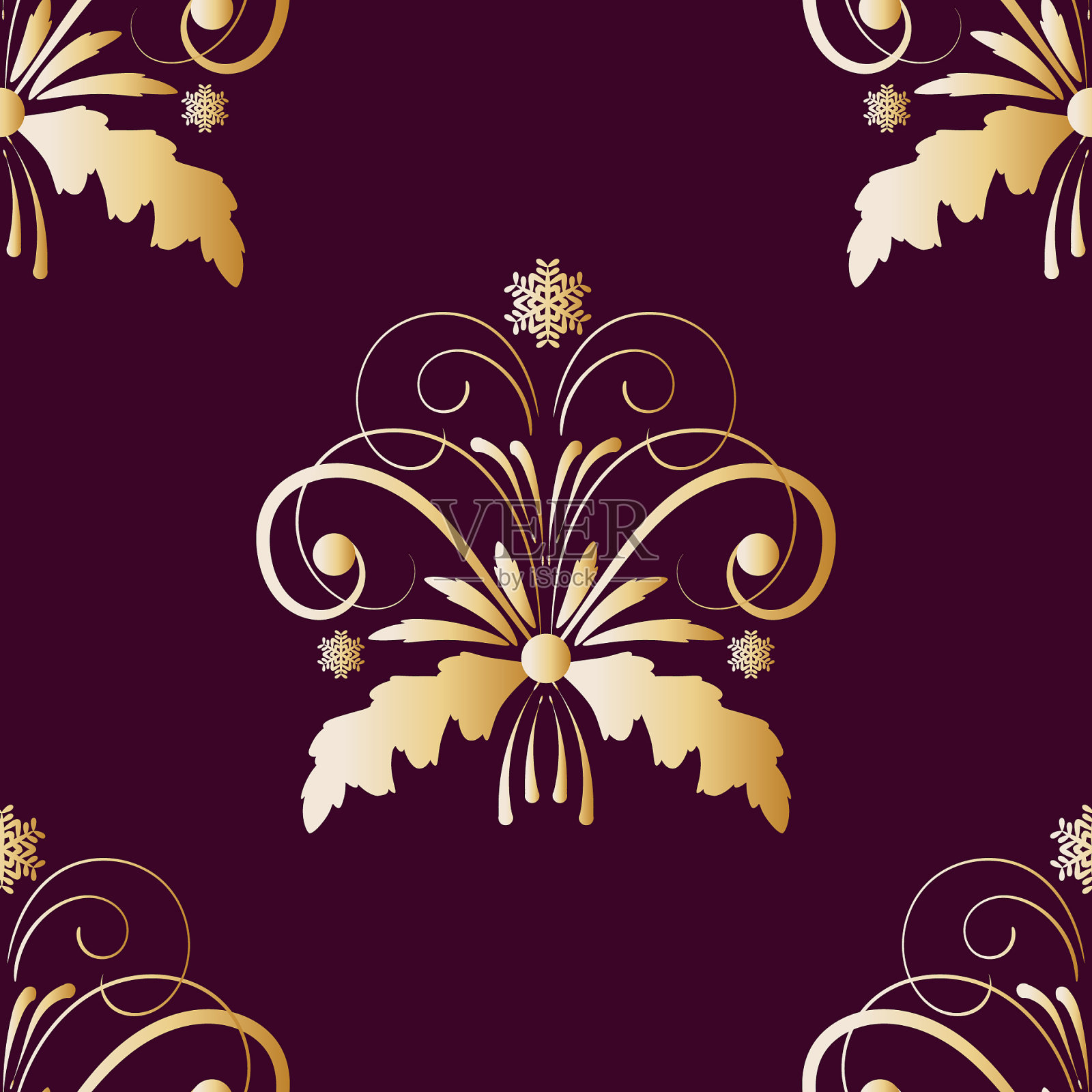 无缝花纹矿石背景黄金点缀插画图片素材