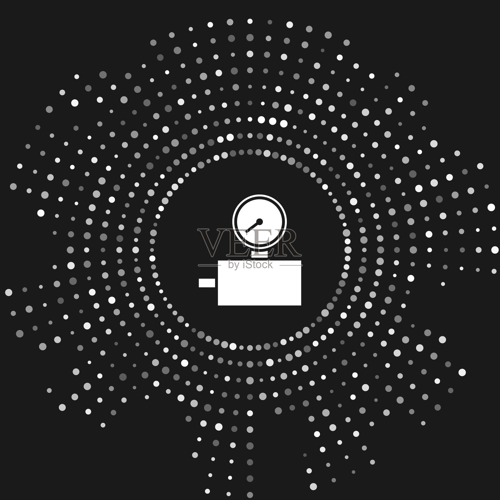 白色刻度图标孤立在灰色背景插画图片素材