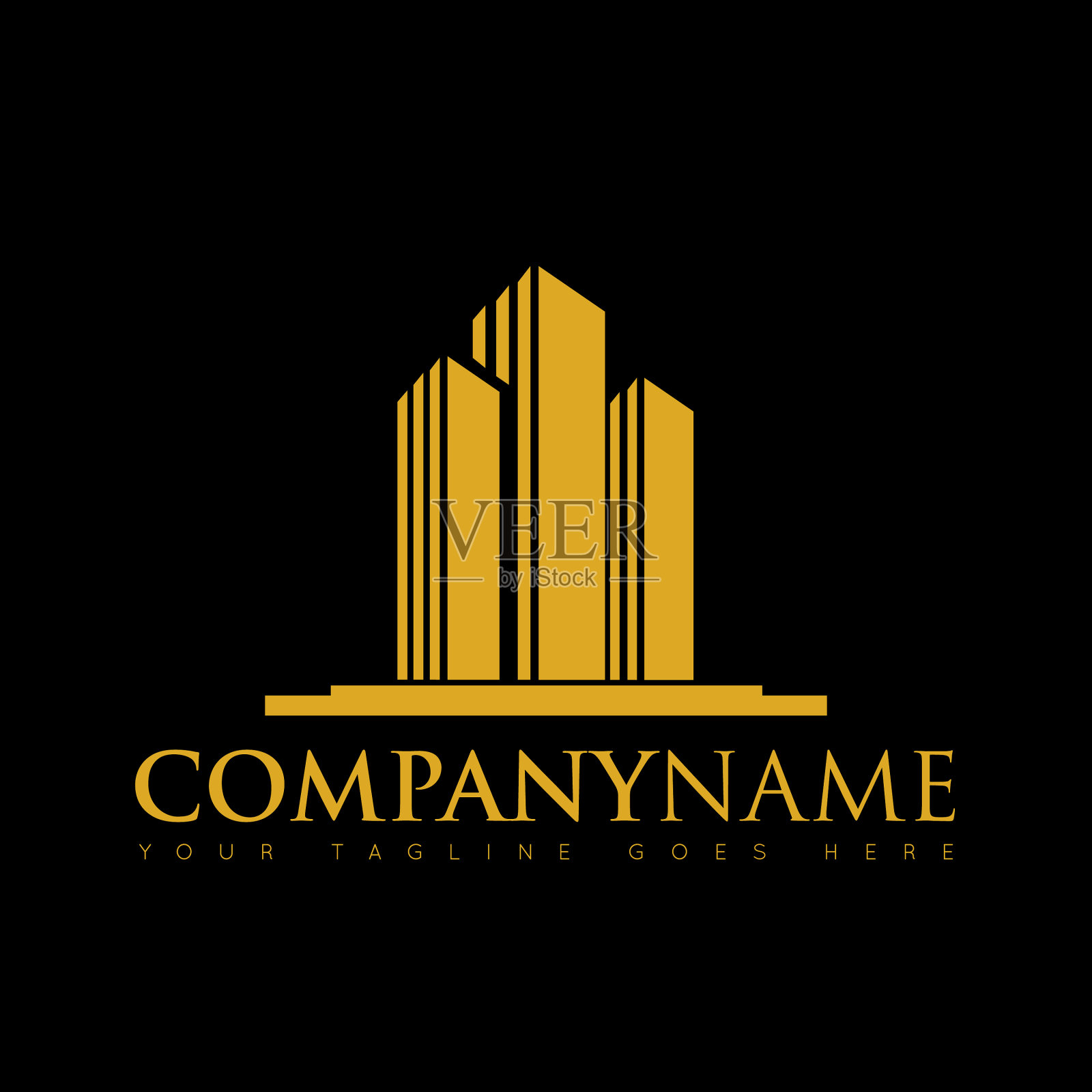 建筑标志和图标设计模板插画图片素材