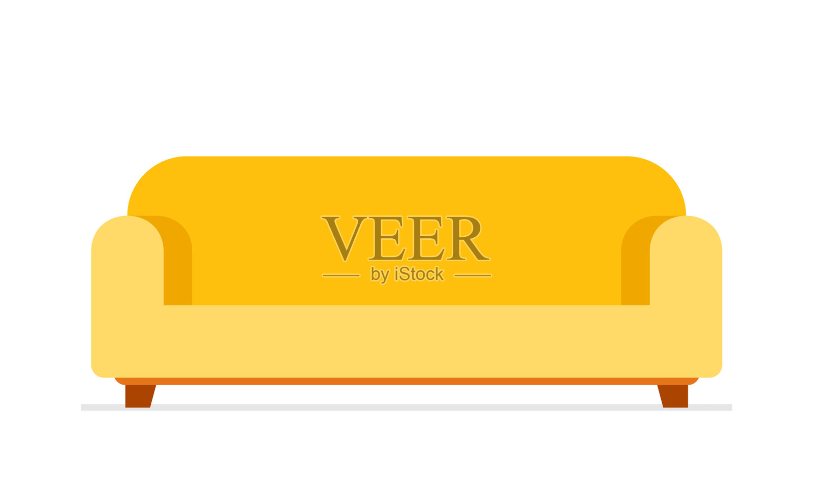 黄色的沙发设计元素图片