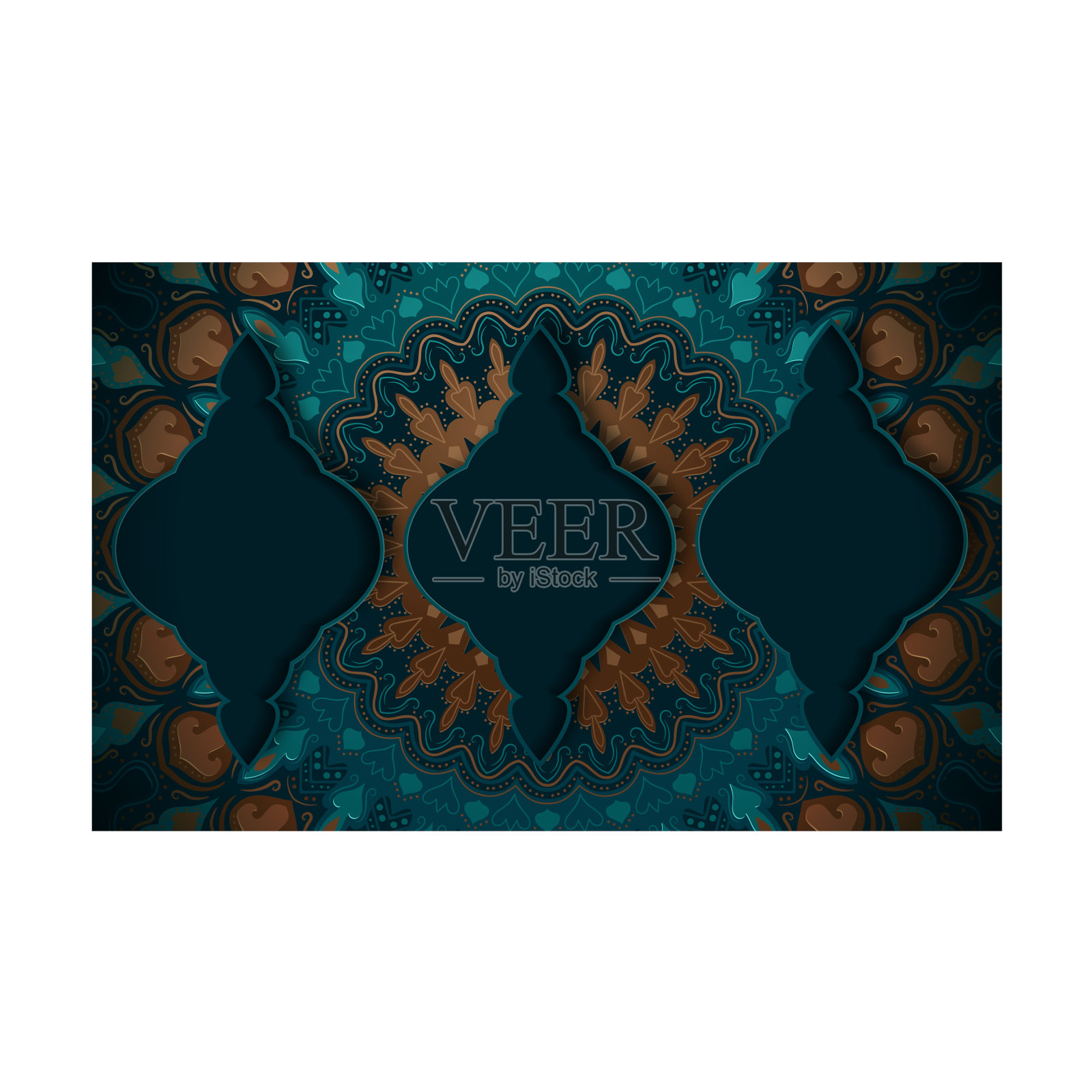 抽象背景与传统装饰插画图片素材