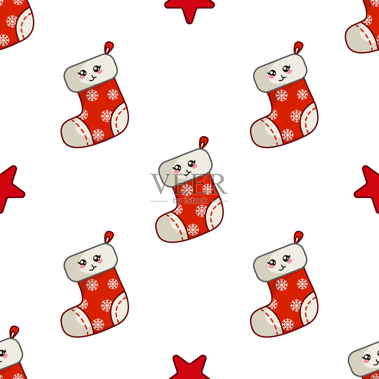 卡哇伊圣诞节募捐插画图片素材