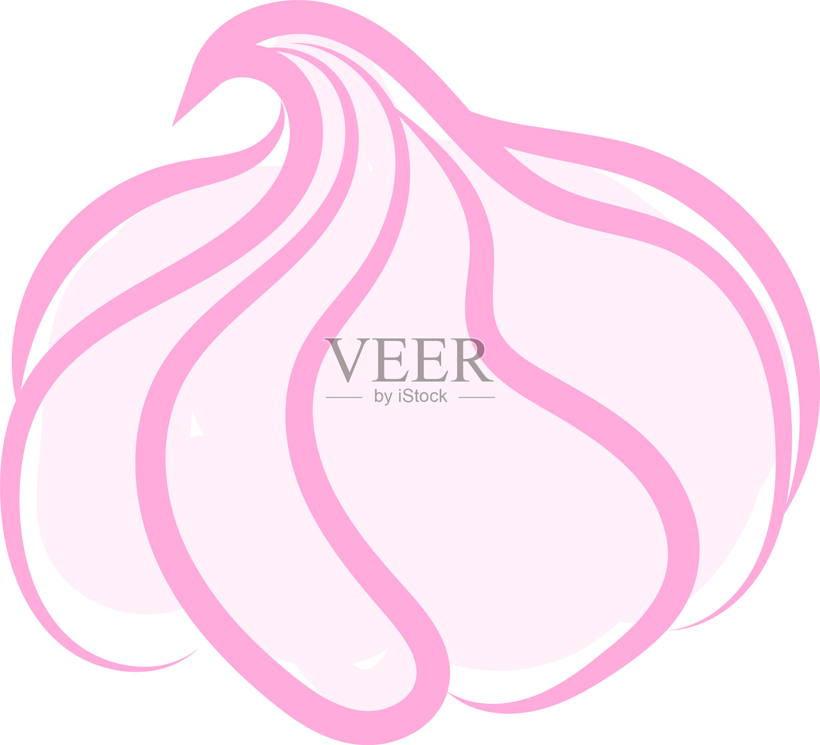 白色背景上的粉色蛋白糖霜设计元素图片