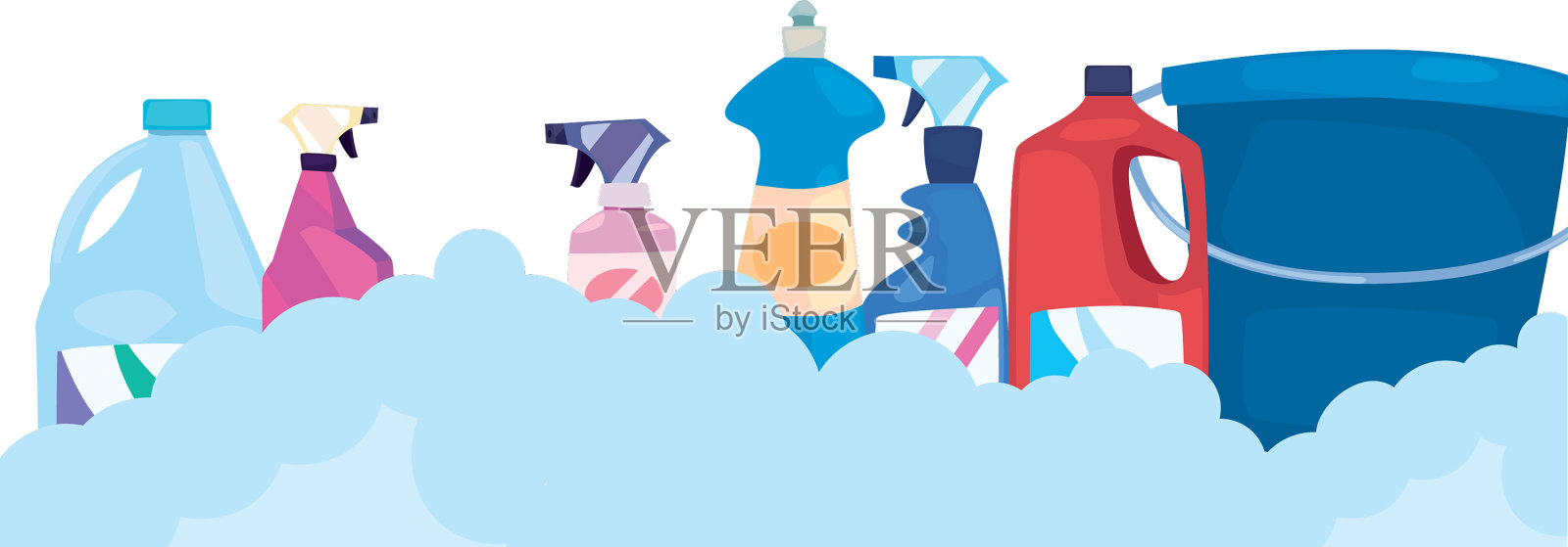 清洁用品设计插画图片素材