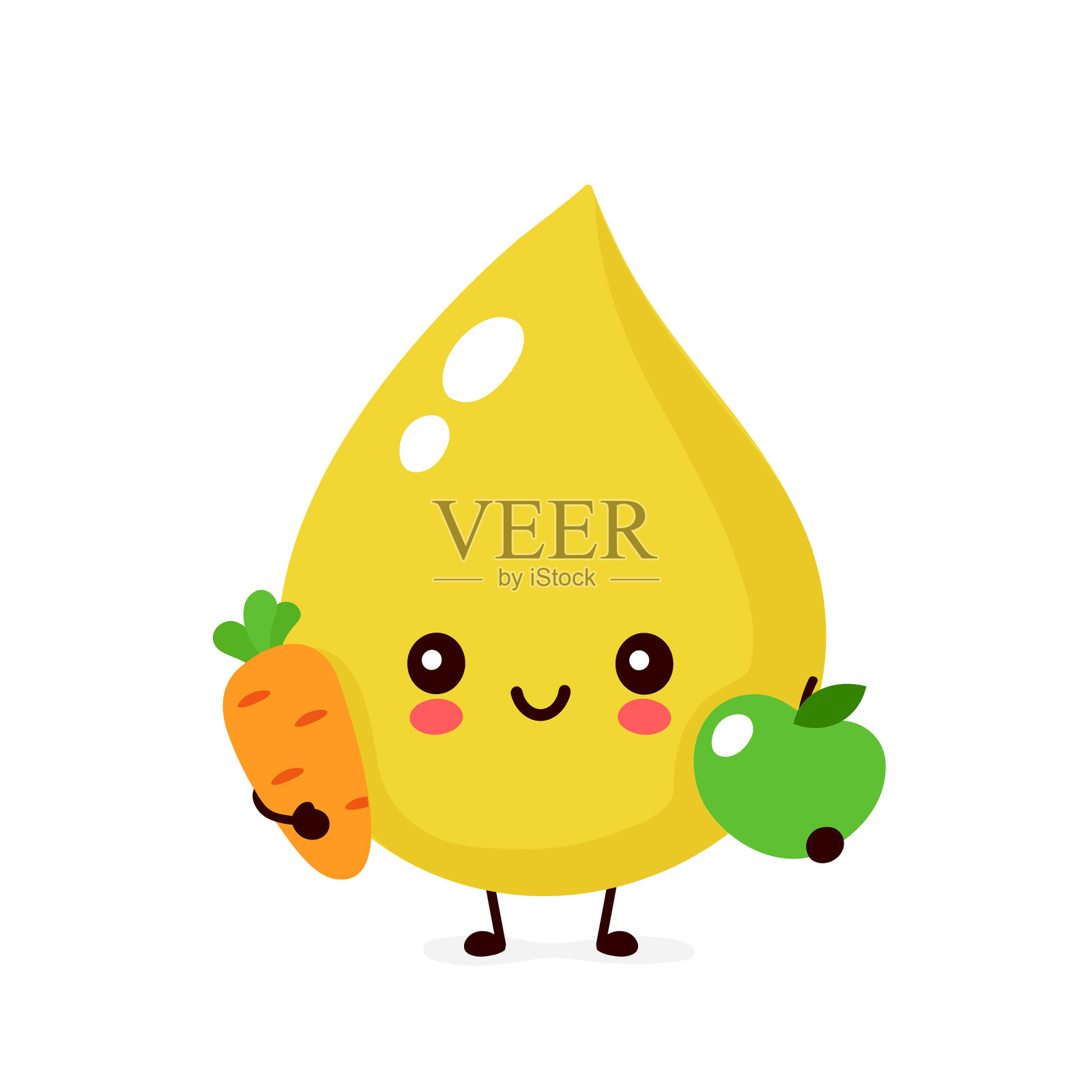 可爱快乐微笑尿滴设计元素图片