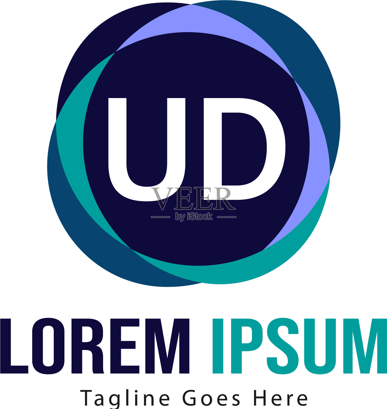 Ud字母标志设计创意现代Ud字母插画图片素材