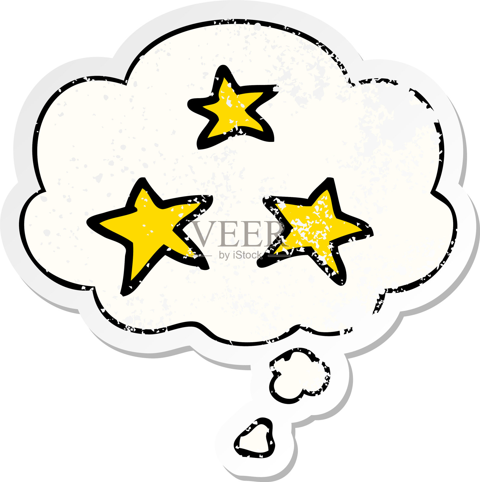 卡通明星和以为泡泡一样心疼设计元素图片