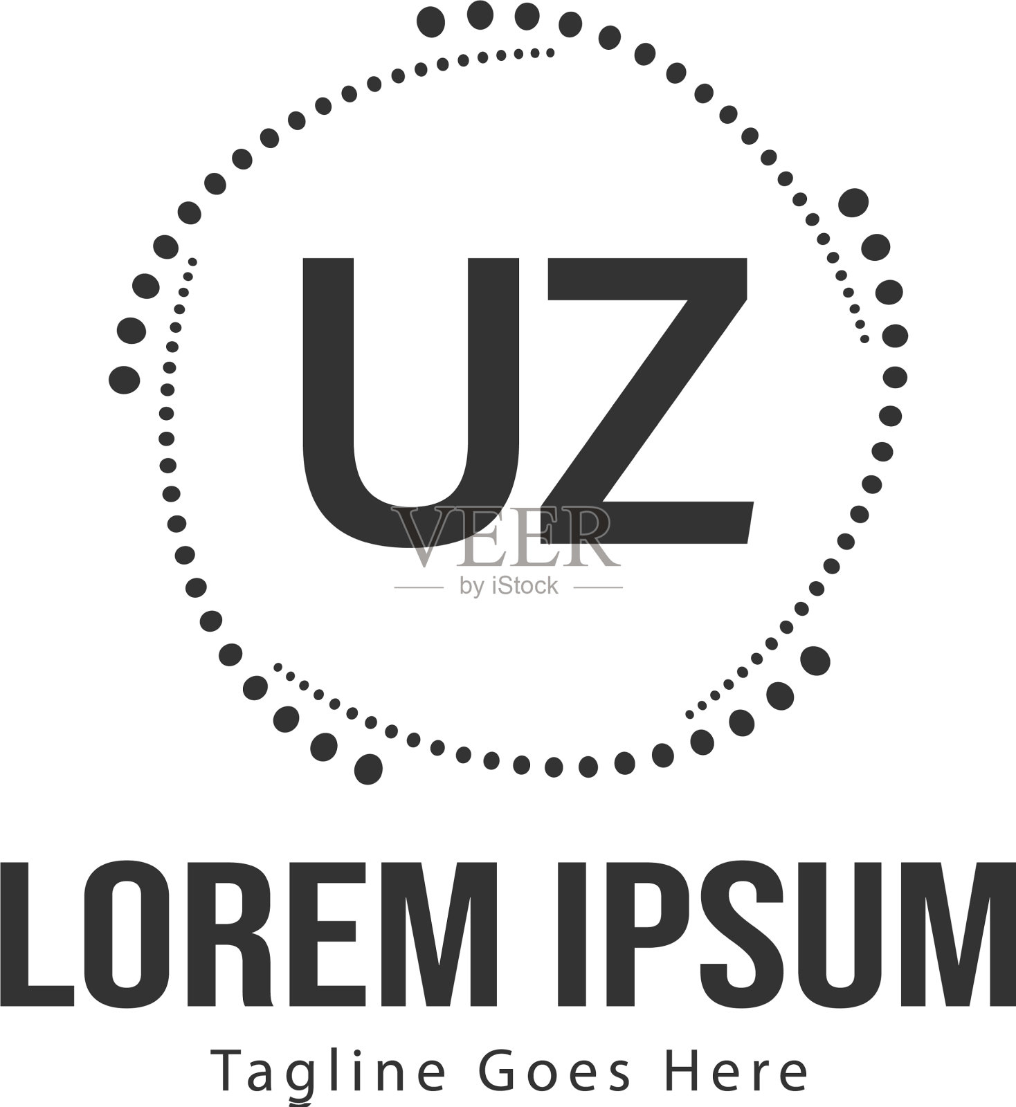 Uz字母标志设计创意现代Uz字母图标素材