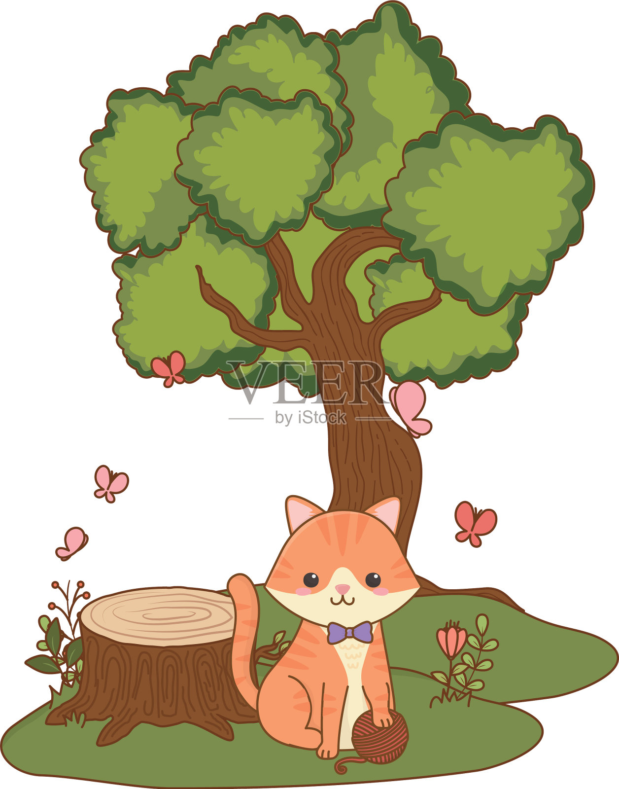 猫的卡通设计设计元素图片