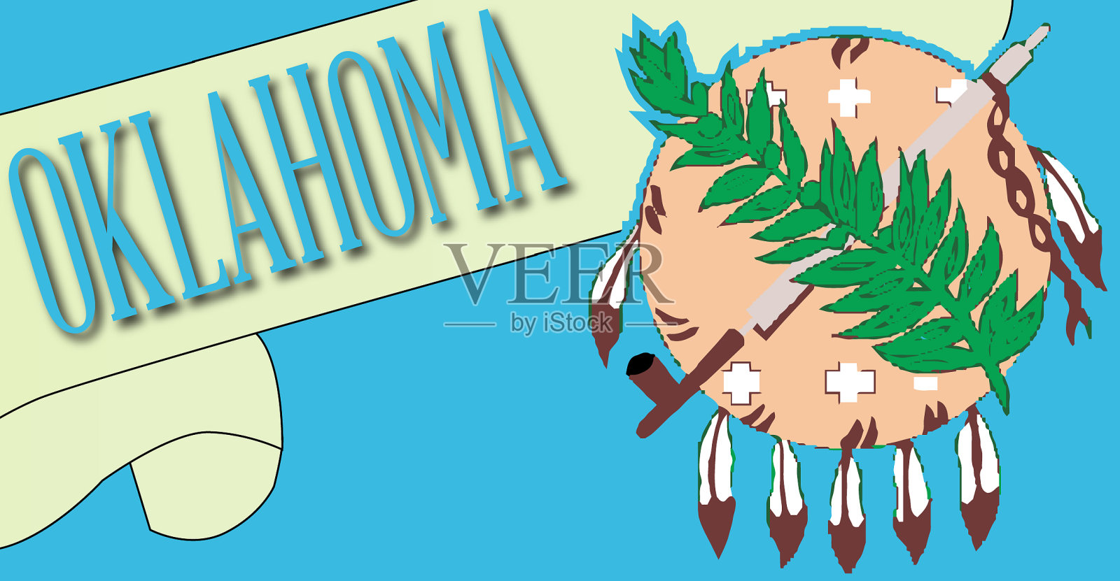 俄克拉何马州滚动插画图片素材