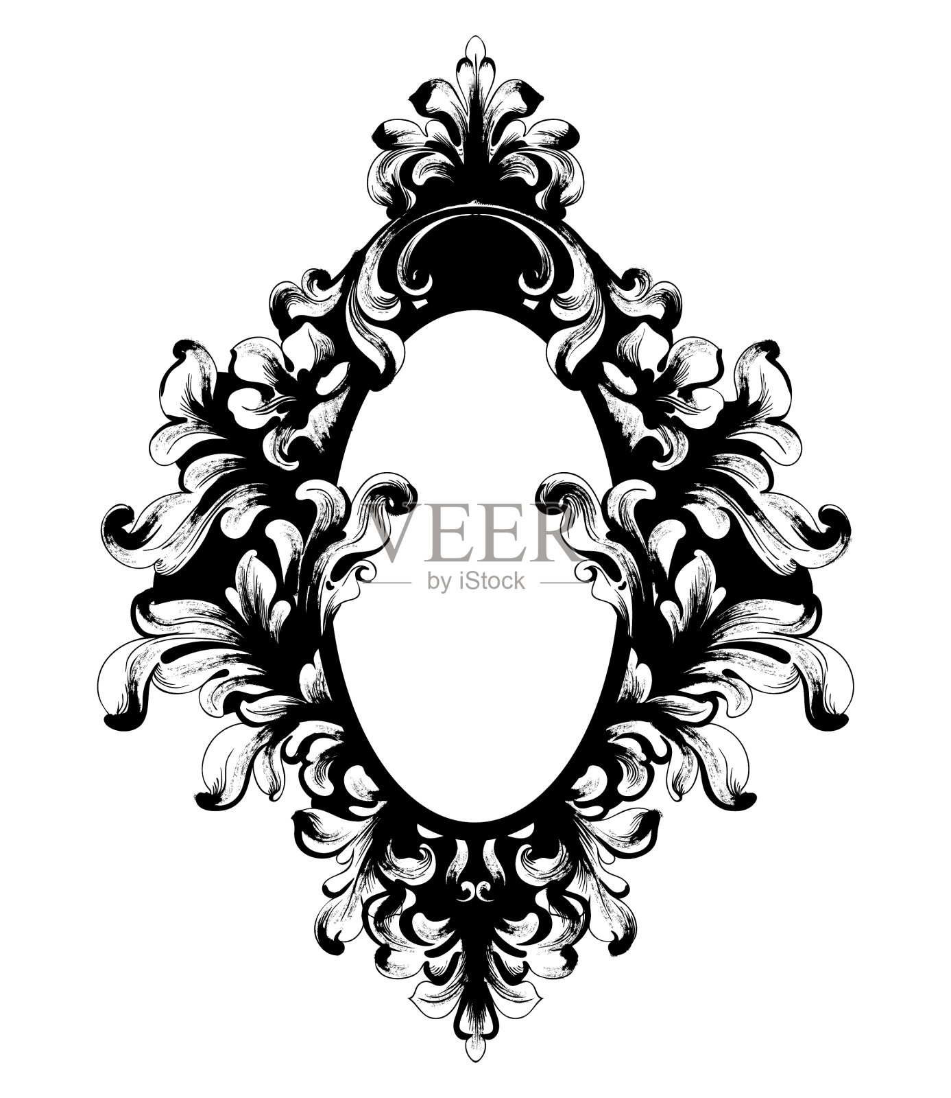 古董巴洛克镜框法国奢侈品设计元素图片