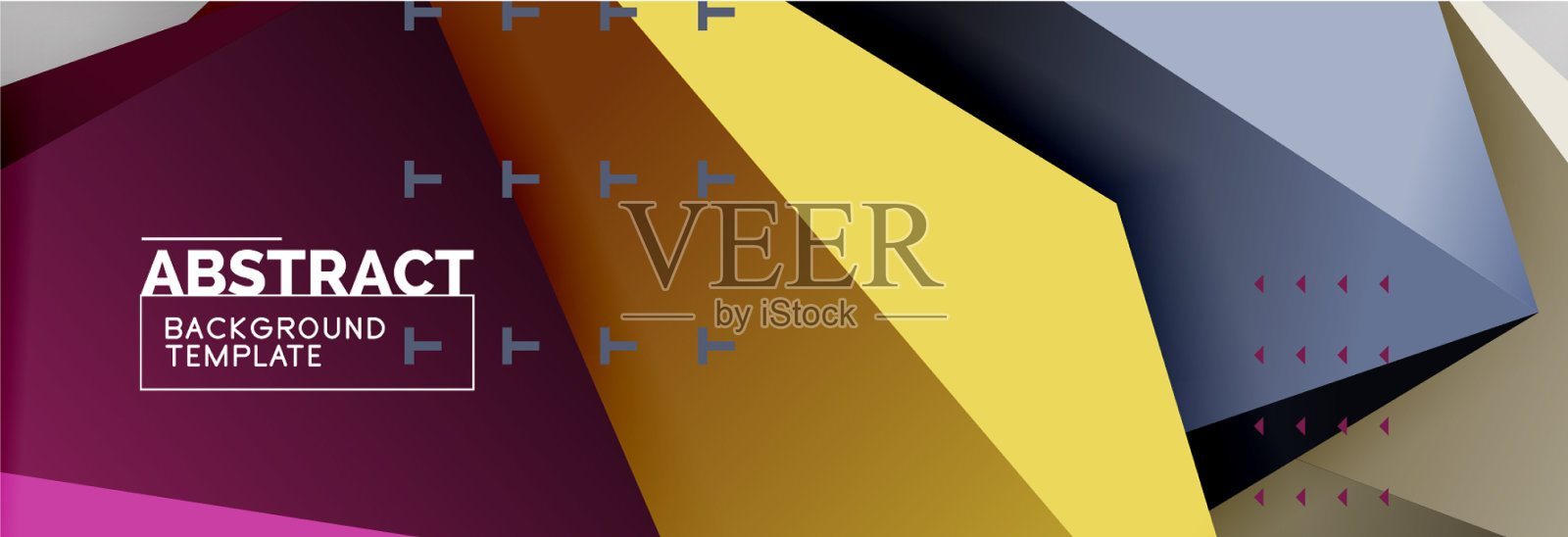 明亮多彩的三角形多边形三维组成插画图片素材