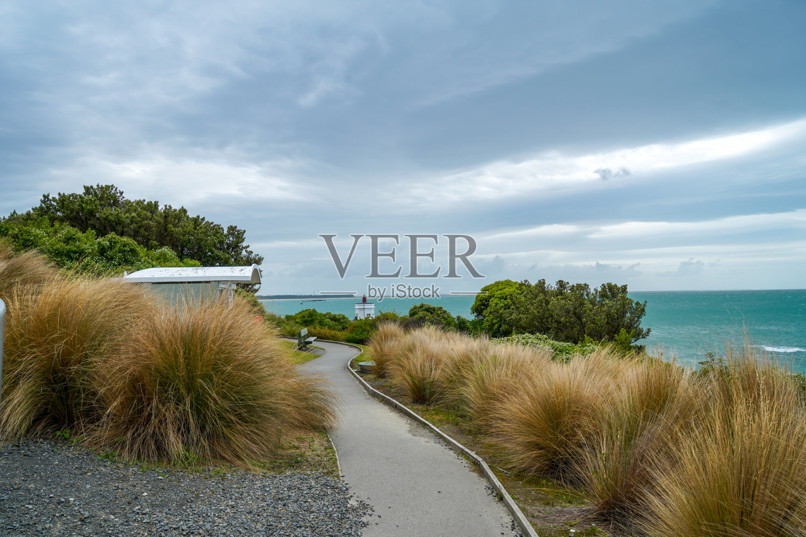新西兰最南端城镇布拉夫的斯特林角历史地标景观照片摄影图片