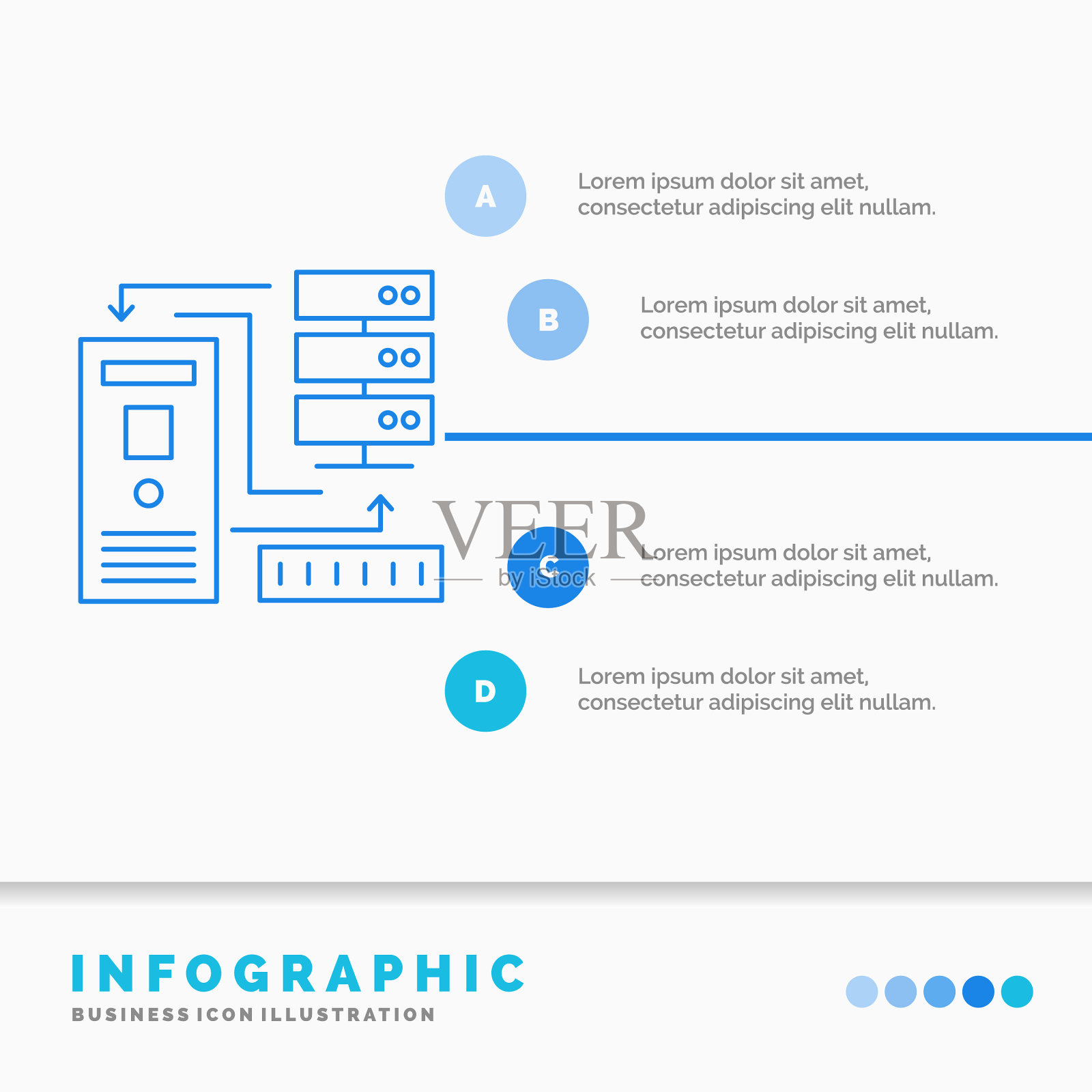 组合数据库电子信息插画图片素材
