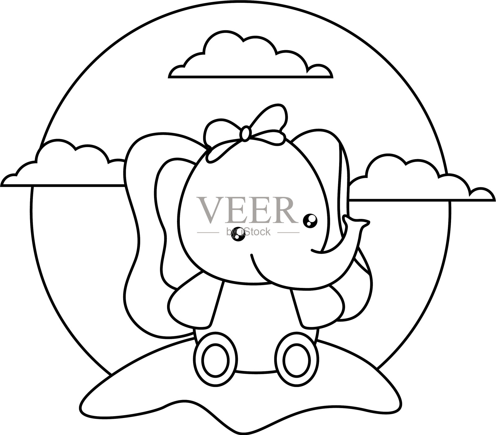 可爱的小象贝恩景观设计元素图片