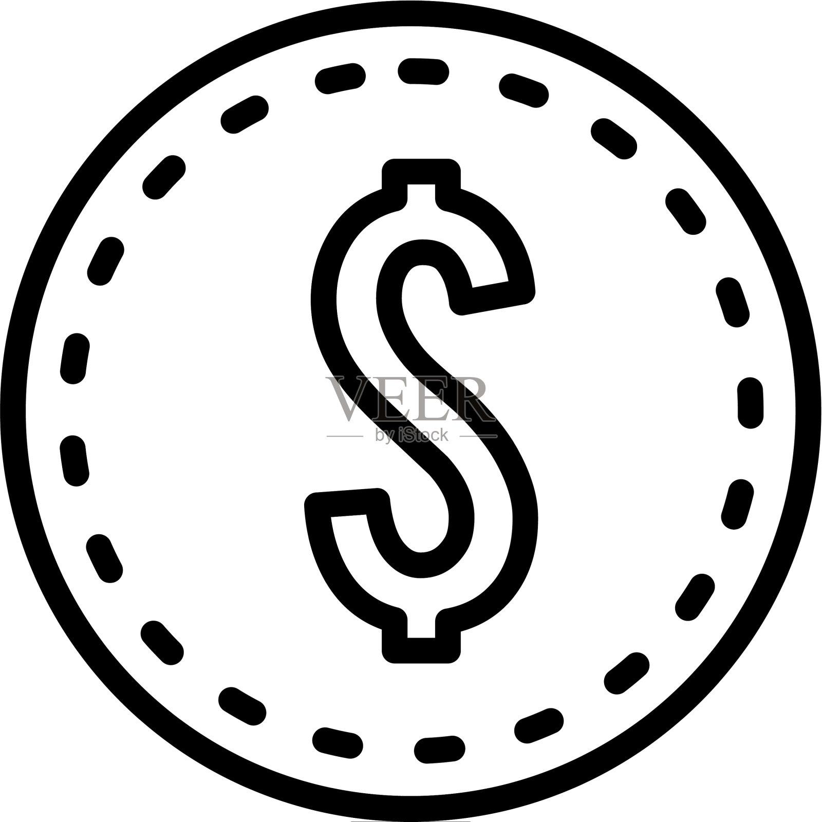 美元硬币图标图标素材