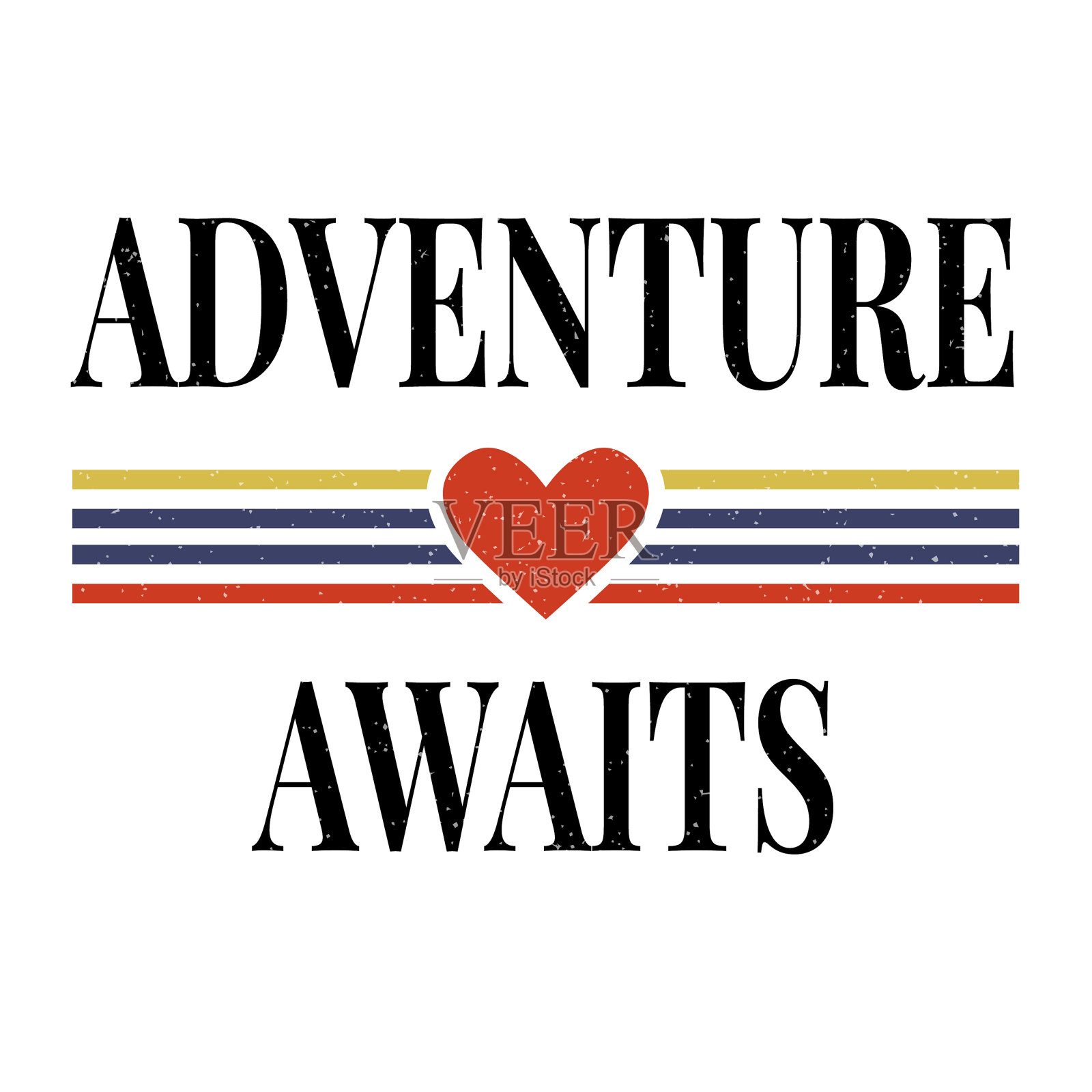 口号冒险等待短语图形印刷插画图片素材